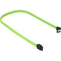 Sharkoon Sata III Kabel 90° sleeve grün, 60 cm