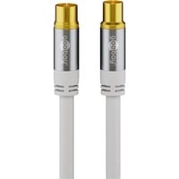 goobay Antennenkabel (135dB typ), Koax-Buchse > Koax-Stecker weiß, 10 Meter