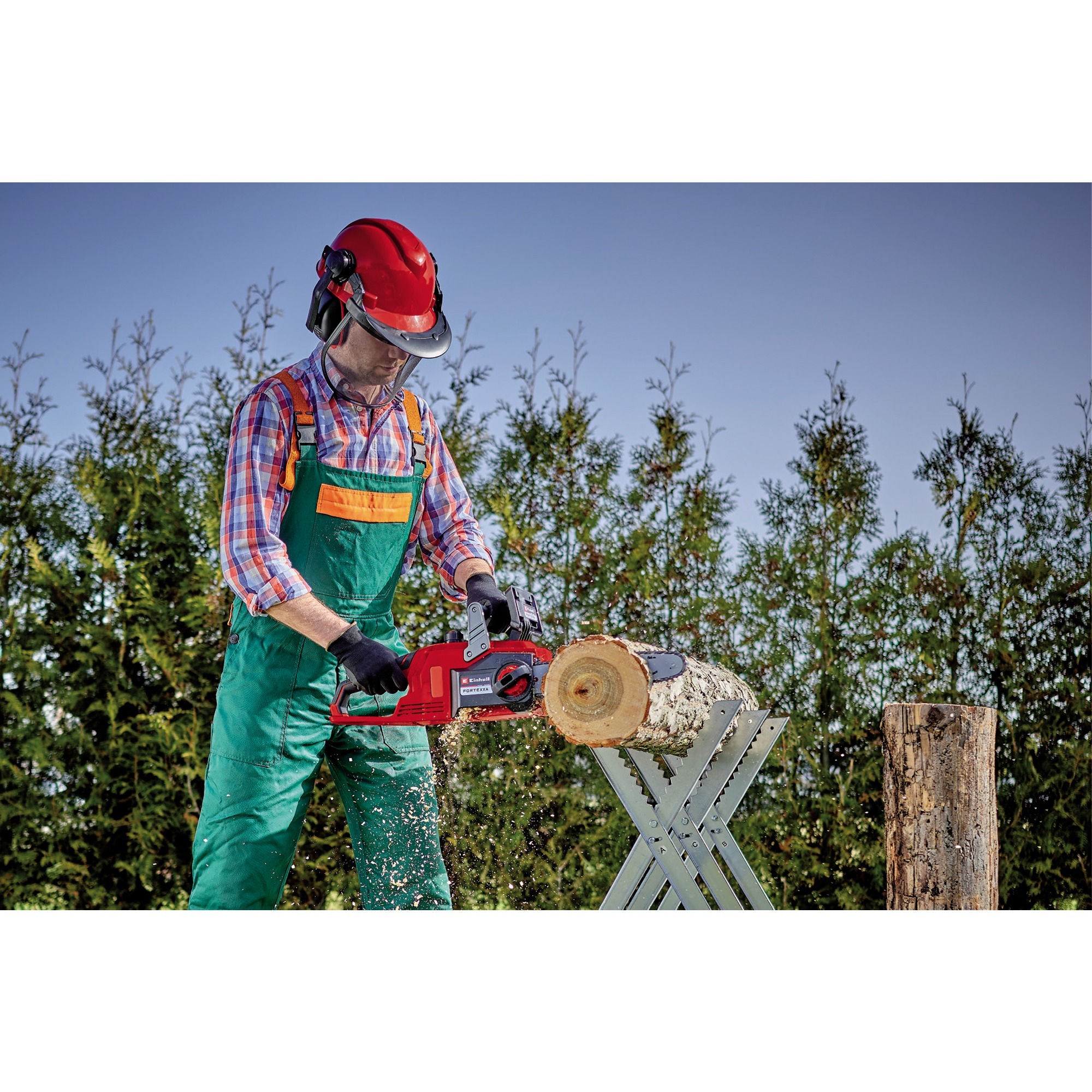 EINHELL Power X-Change Akku-Kettensäge FORTEXXA 18/30 rot/schwarz, ohne Akku und Ladegerät