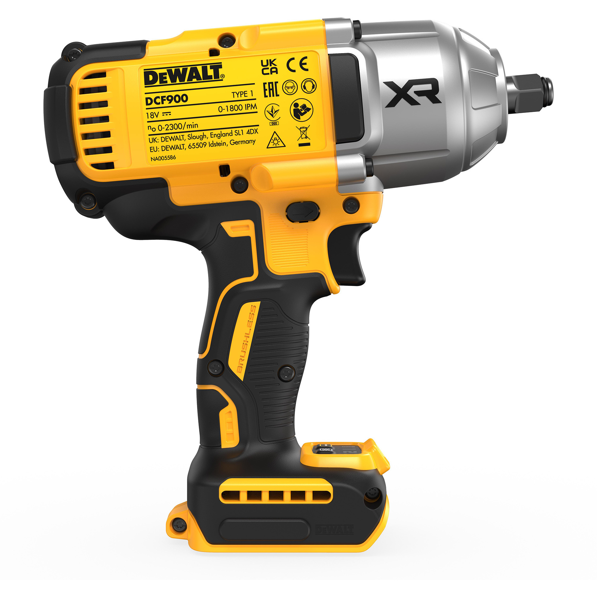 DEWALT Akku-Schlagschrauber DCF900NT, 18Volt, 1/2" gelb/schwarz, ohne Akku und Ladegerät, in T STAK-Box