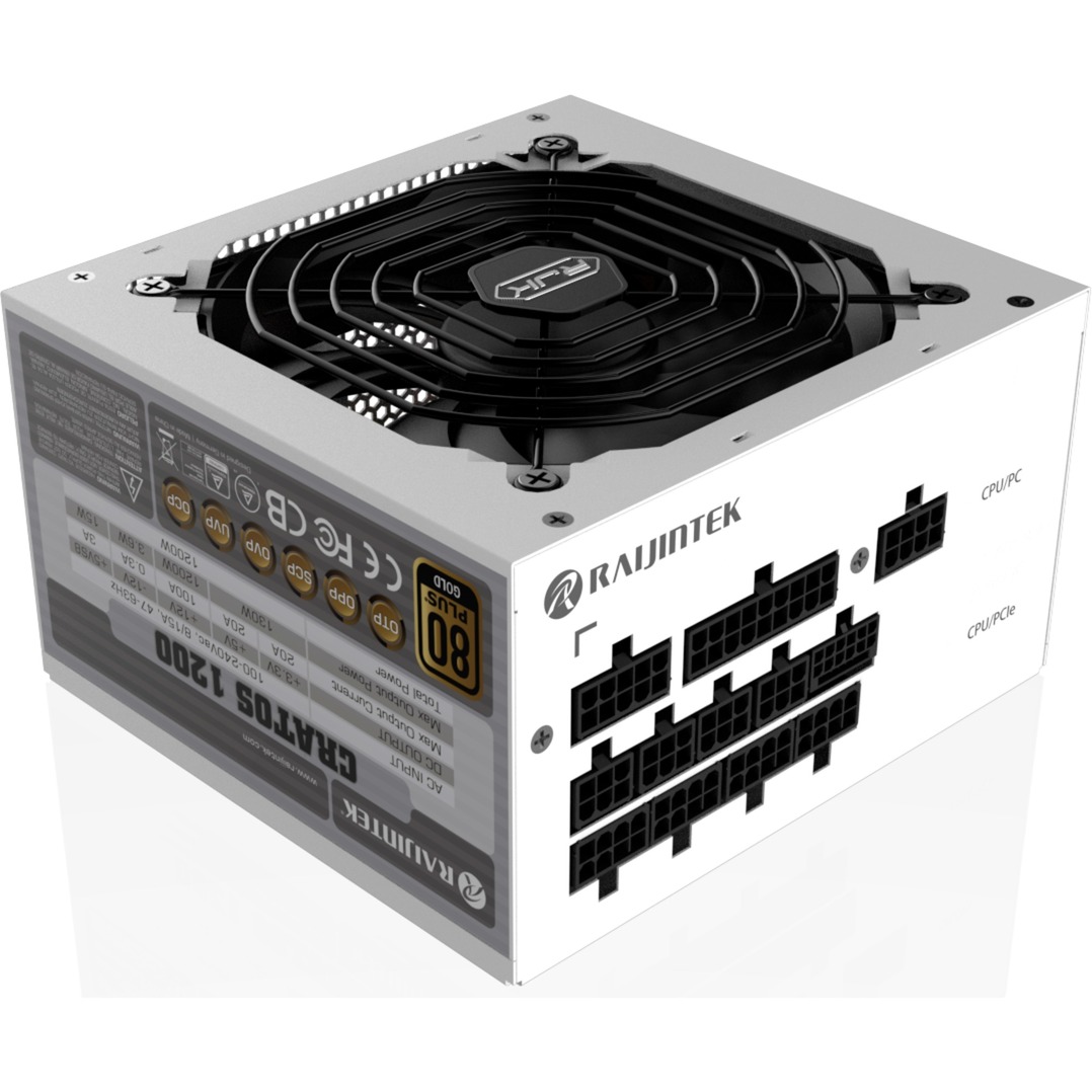 RAIJINTEK CRATOS 1000 WHITE, PC-Netzteil weiß, Kabel-Management, 1000 Watt