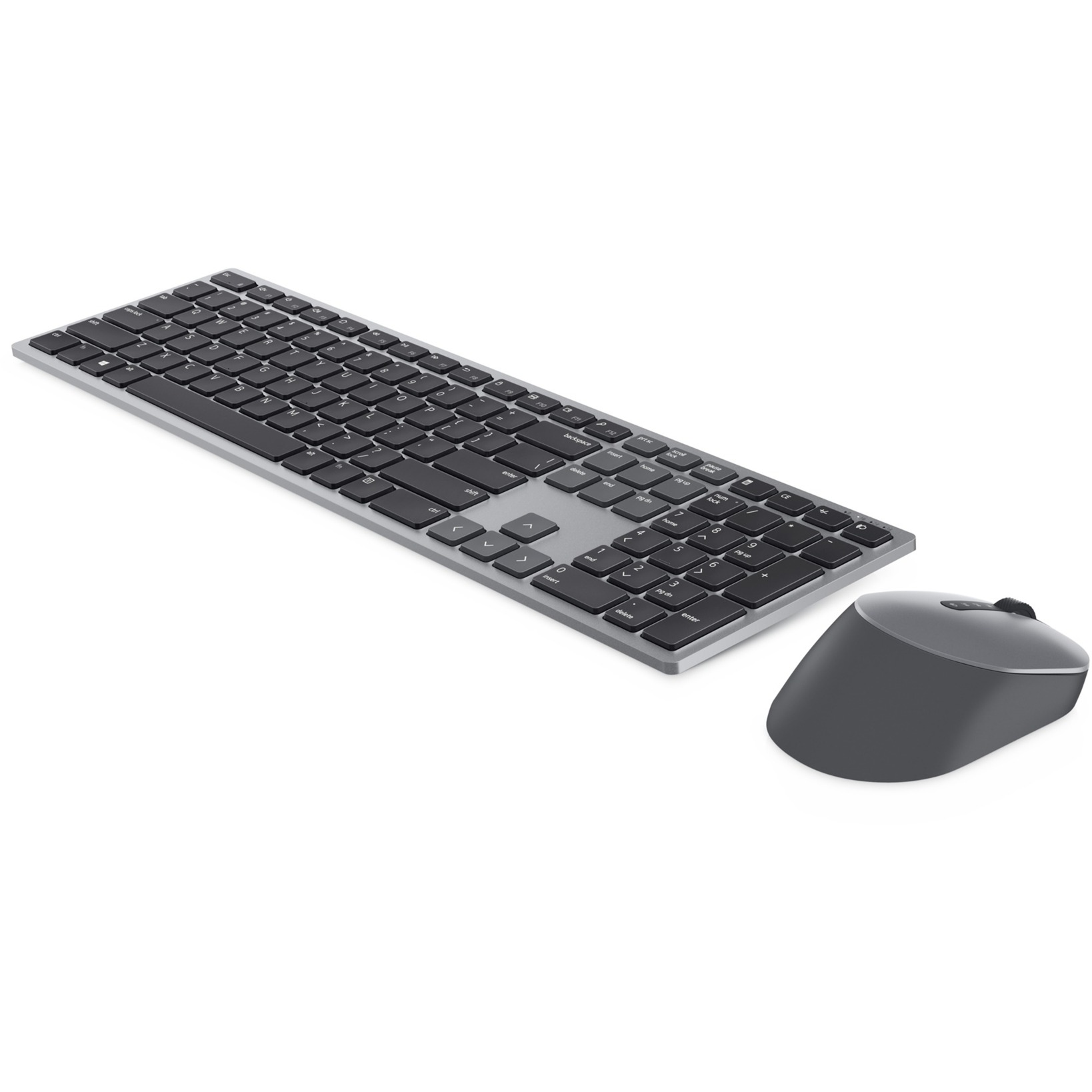 Dell Premier-Mehrgeräte-Wireless-Tastatur und -Maus (KM7321W), Desktop-Set titan/schwarz, DE-Layout, Scherenmechanik