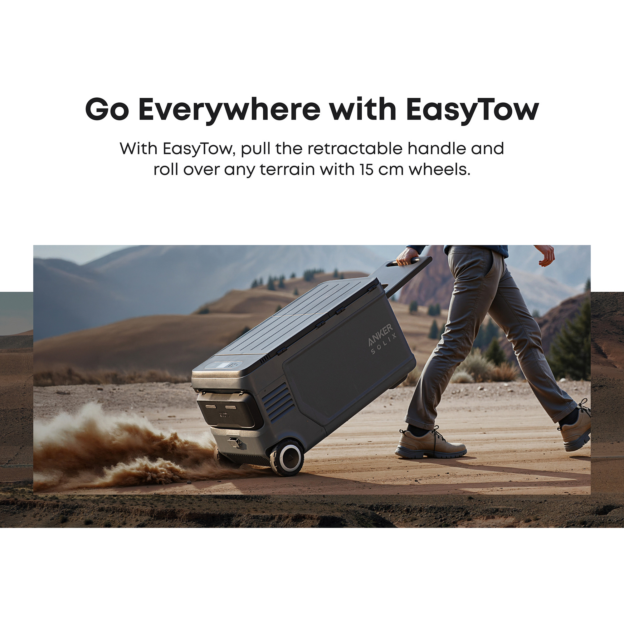 Anker SOLIX EverFrost 2 58L, Kühlbox grau/schwarz, mit 2 Akkus