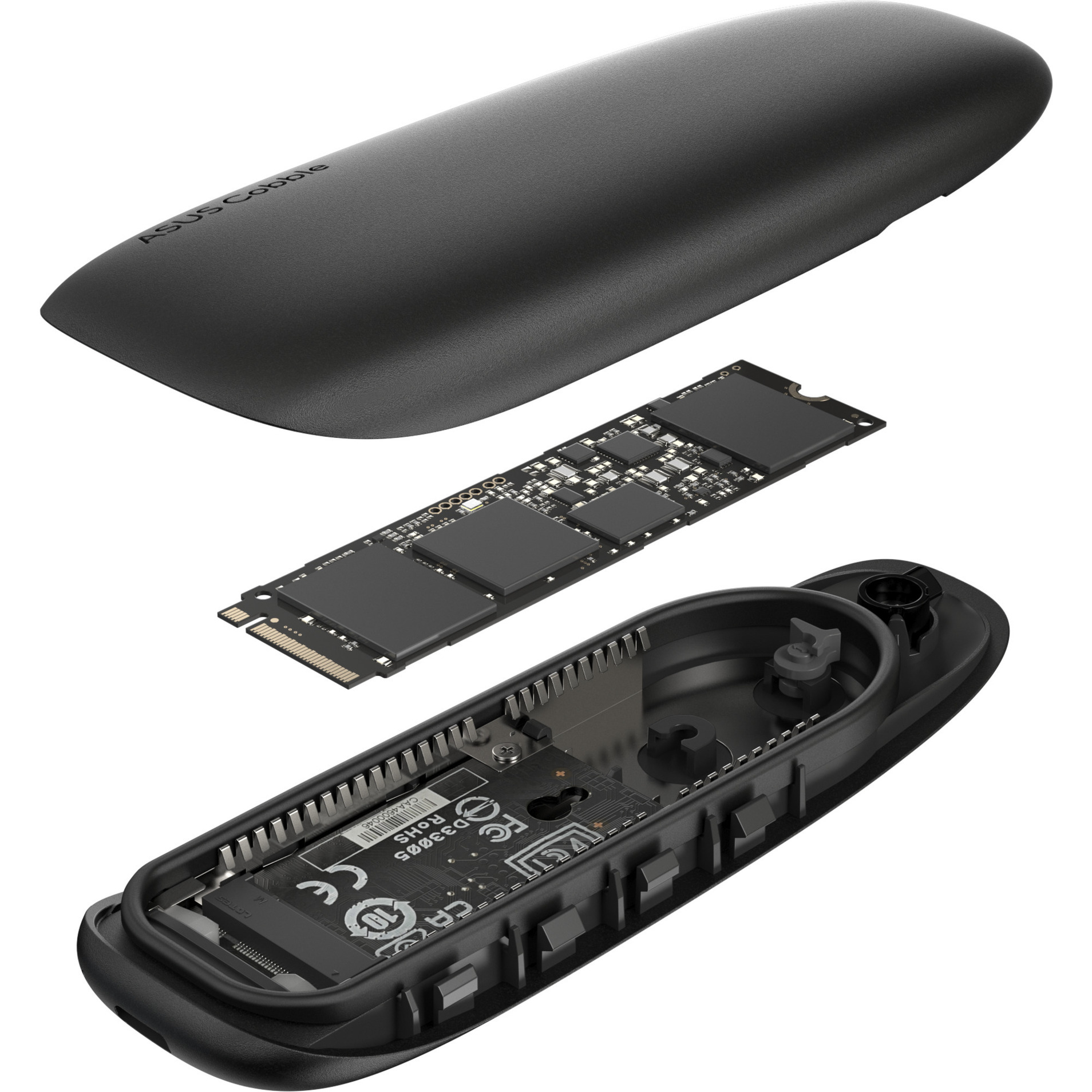 ASUS COBBLE USB-C 3.2 Gen 2x1 SSD, Laufwerksgehäuse schwarz