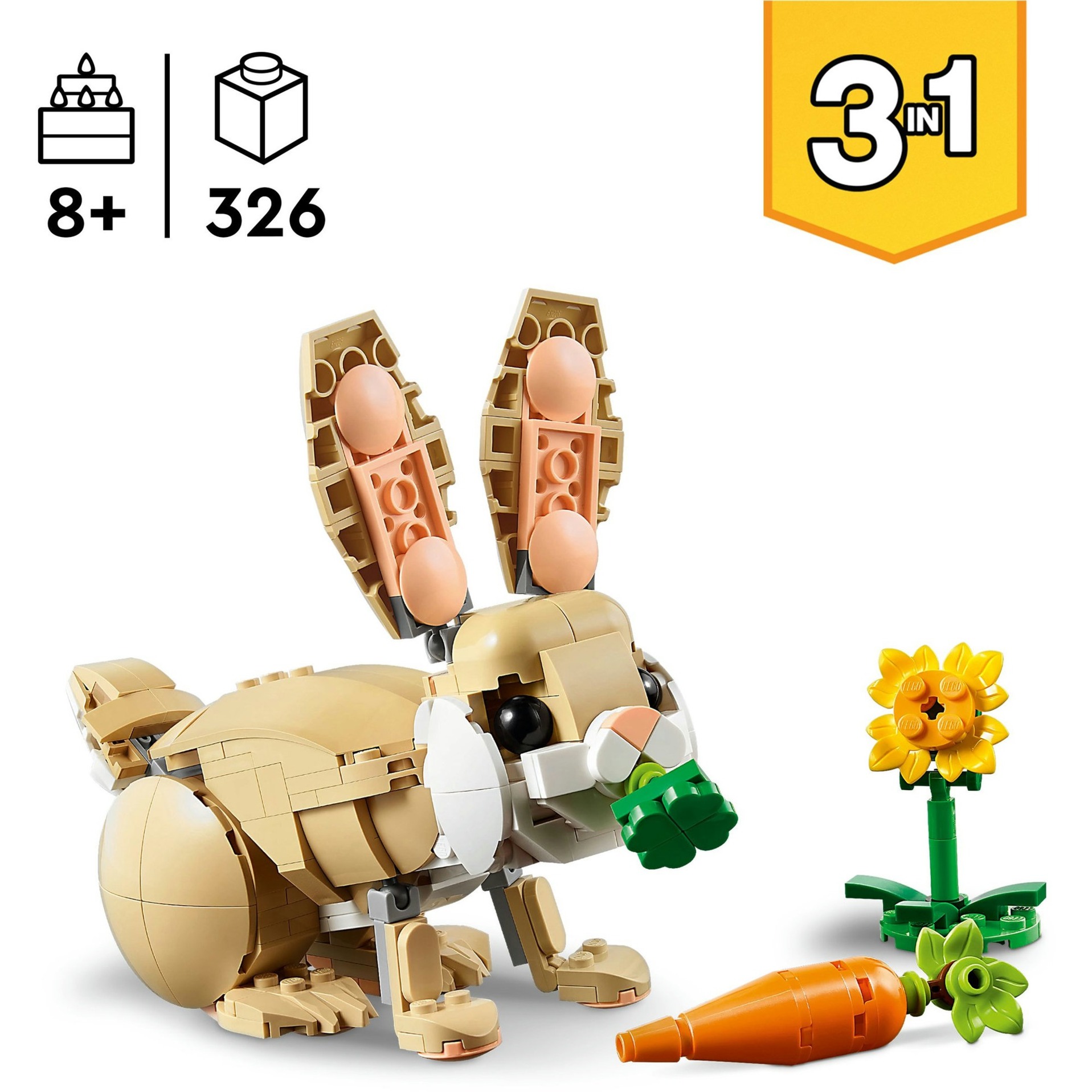 LEGO 31162 Creator 3-in-1 Häschen, Konstruktionsspielzeug