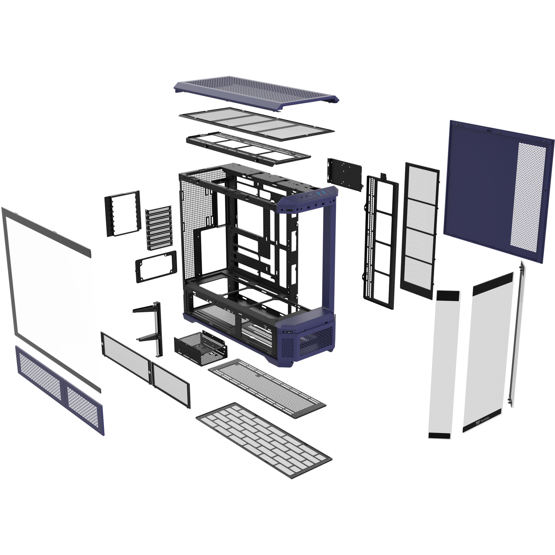 Thermaltake View 600 TG Future Dusk, Big-Tower-Gehäuse violett/schwarz, Tempered Glass