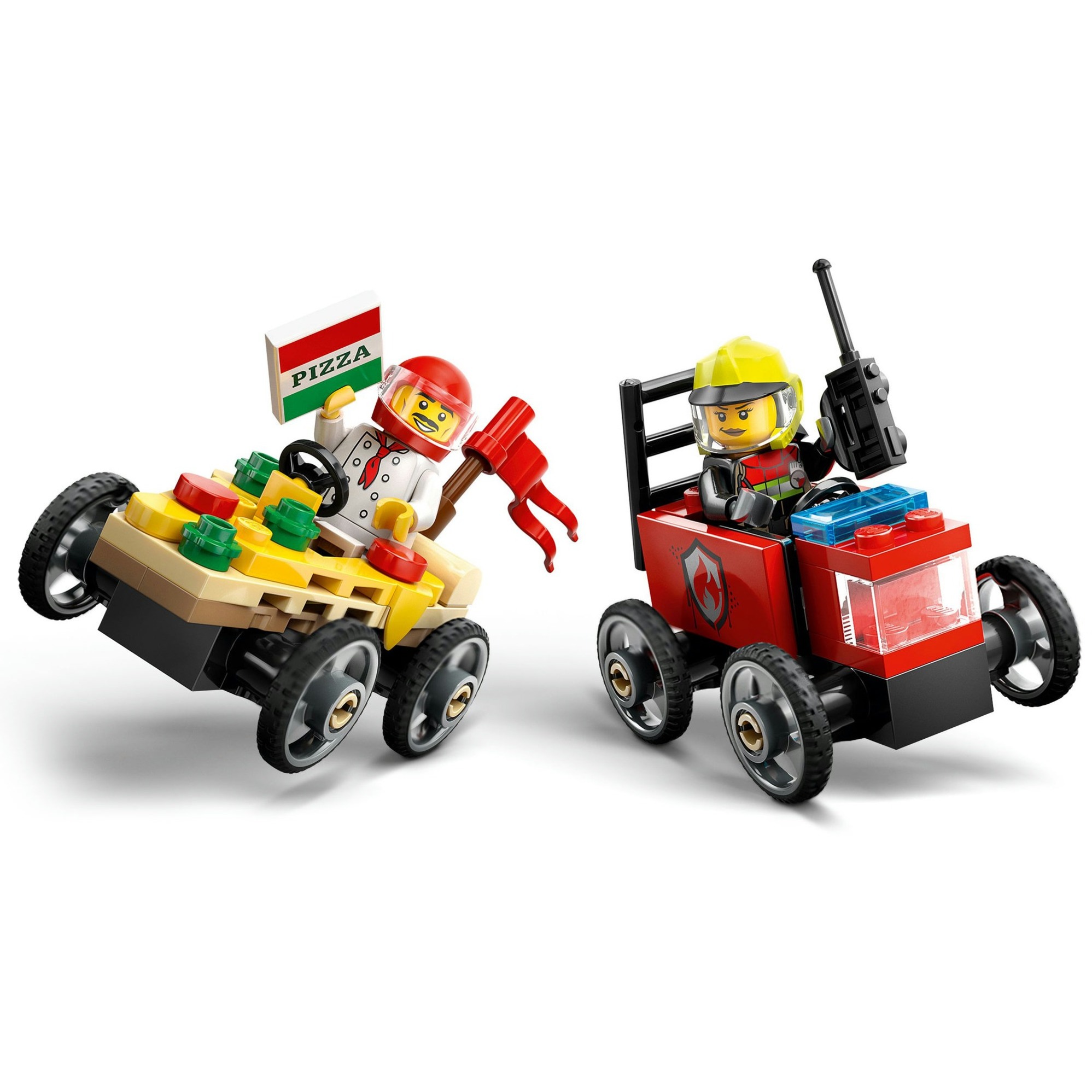 LEGO 60458 City Pizzalieferwagen vs. Löschauto, Konstruktionsspielzeug