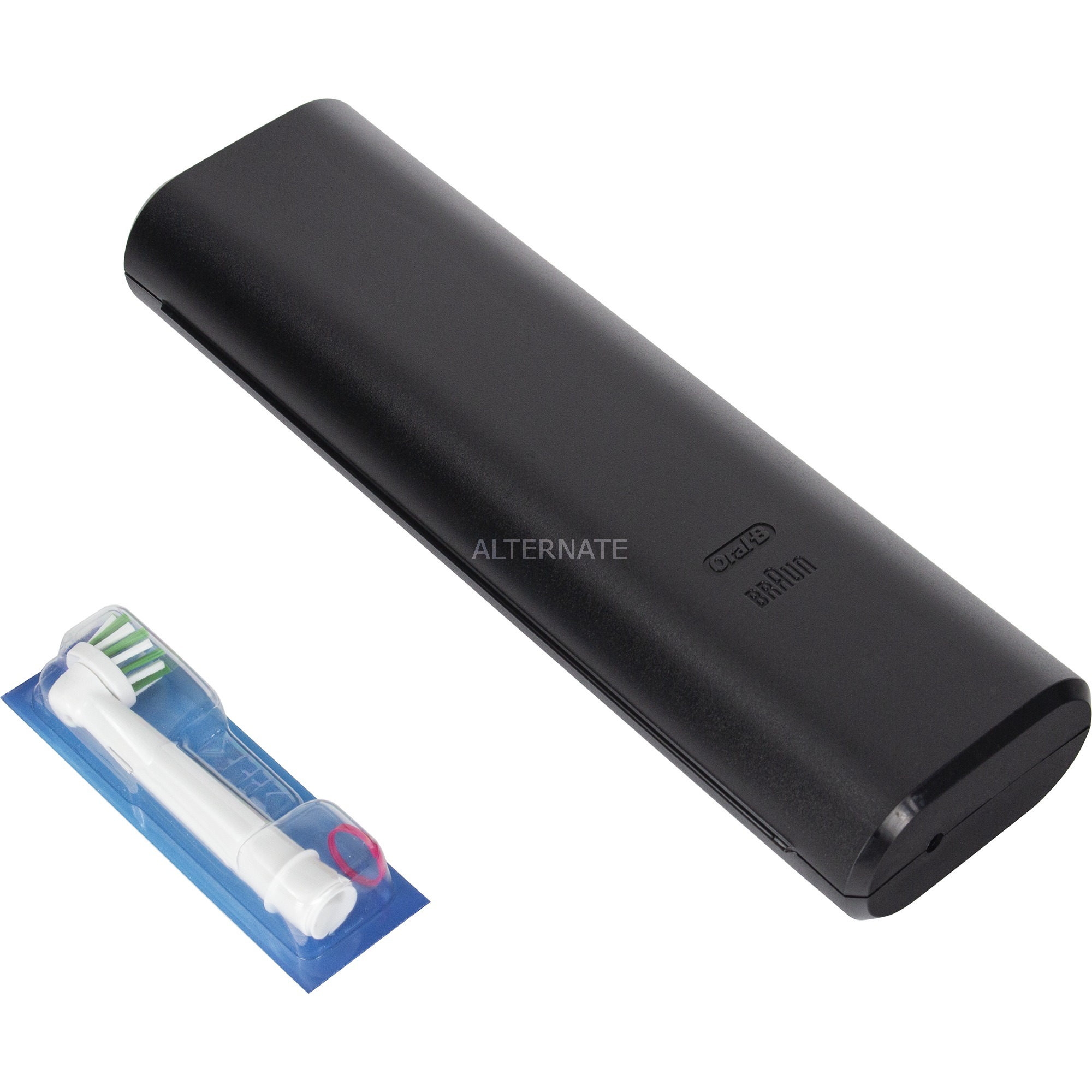 Braun Oral-B Pro 1 Cross Action , Elektrische Zahnbürste schwarz, mit Reiseetui