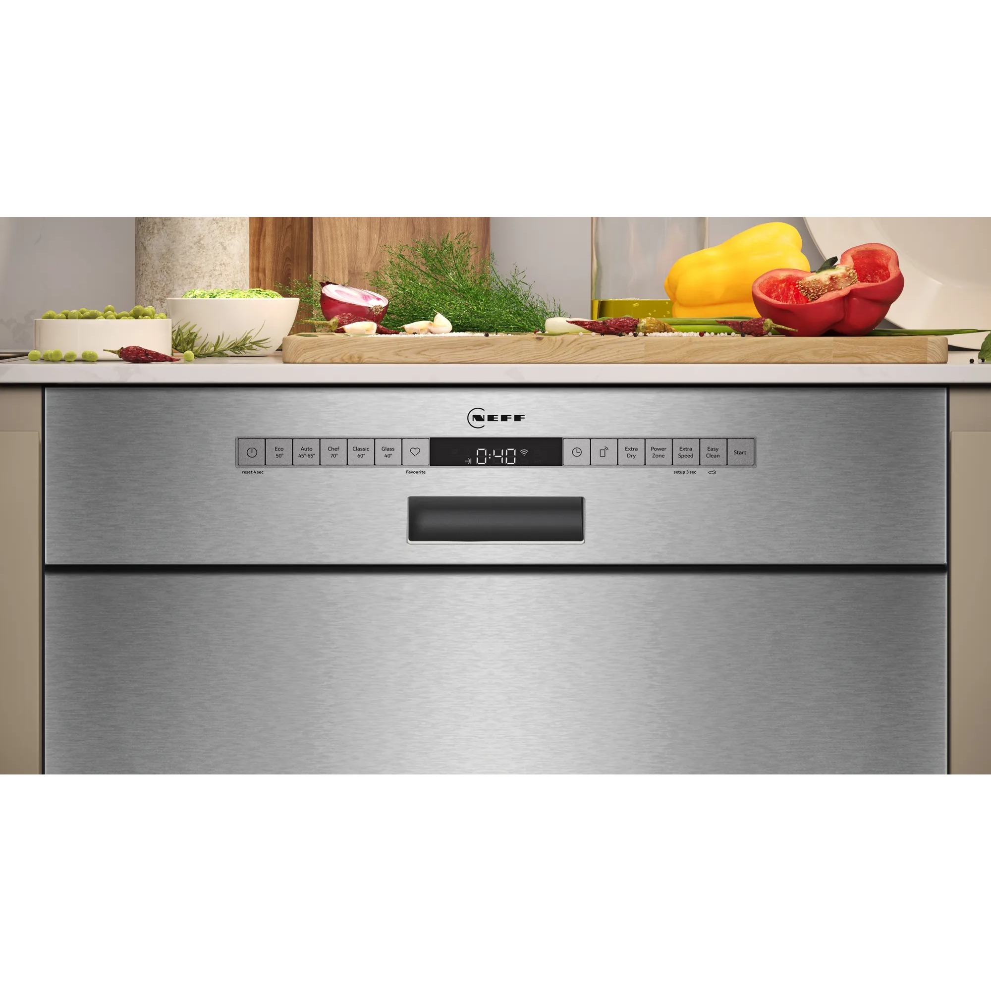 Neff S125ECS15E N50, Spülmaschine edelstahl (gebürstet), 60 cm