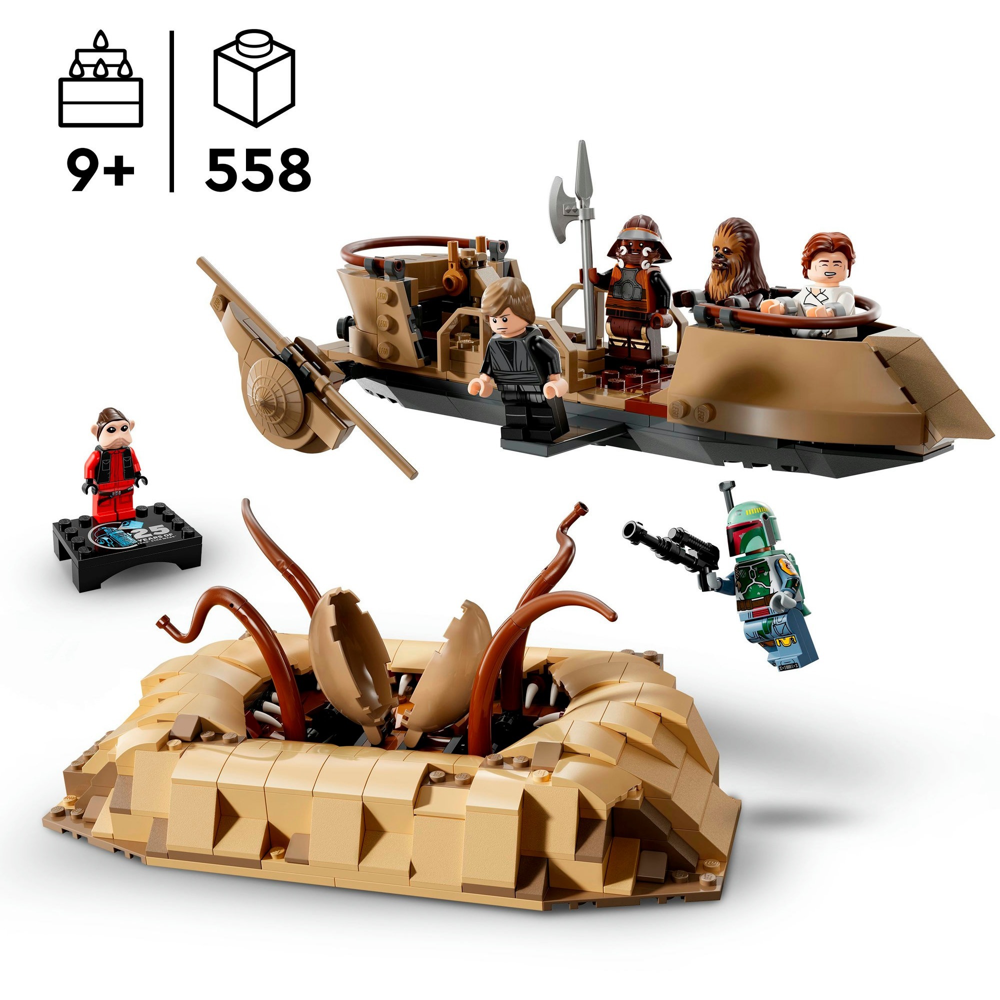 LEGO 75396 Star Wars Wüsten-Skiff und Sarlacc-Grube, Konstruktionsspielzeug