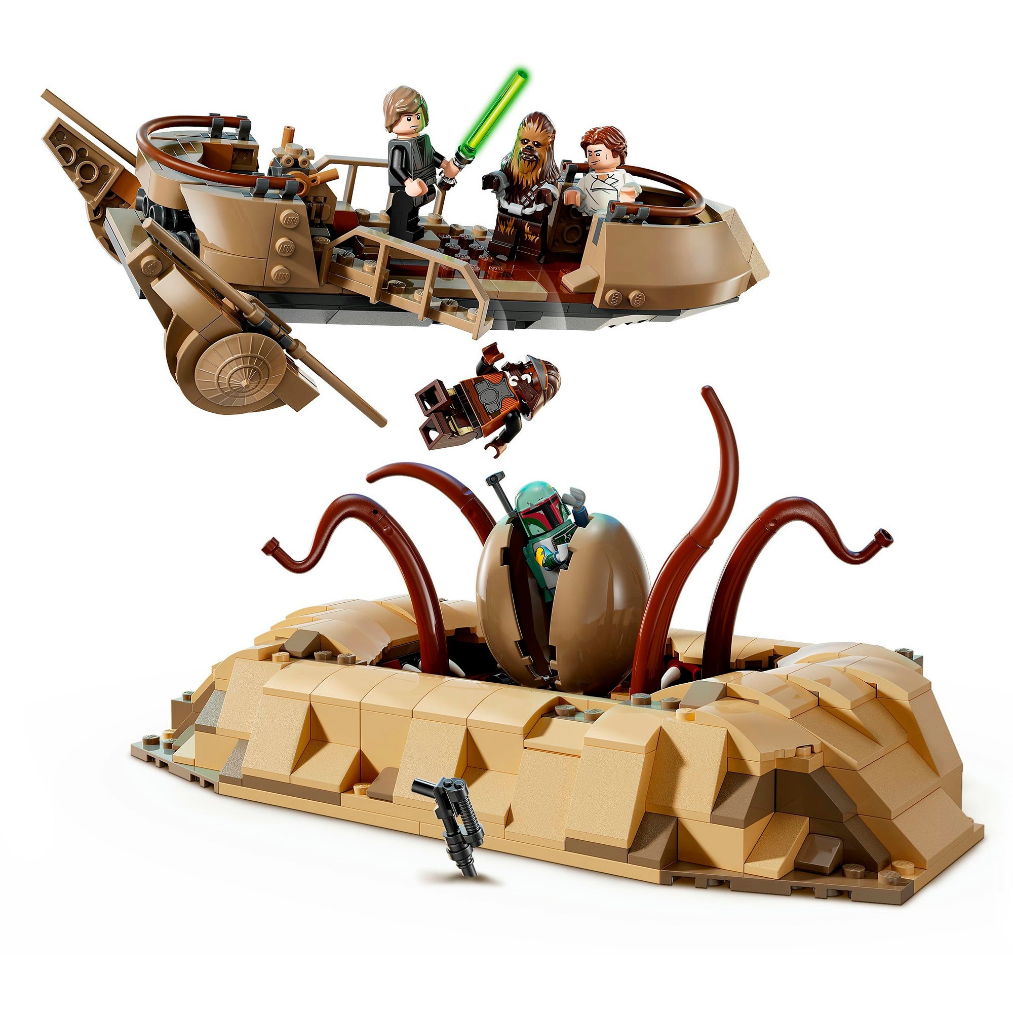 LEGO 75396 Star Wars Wüsten-Skiff und Sarlacc-Grube, Konstruktionsspielzeug