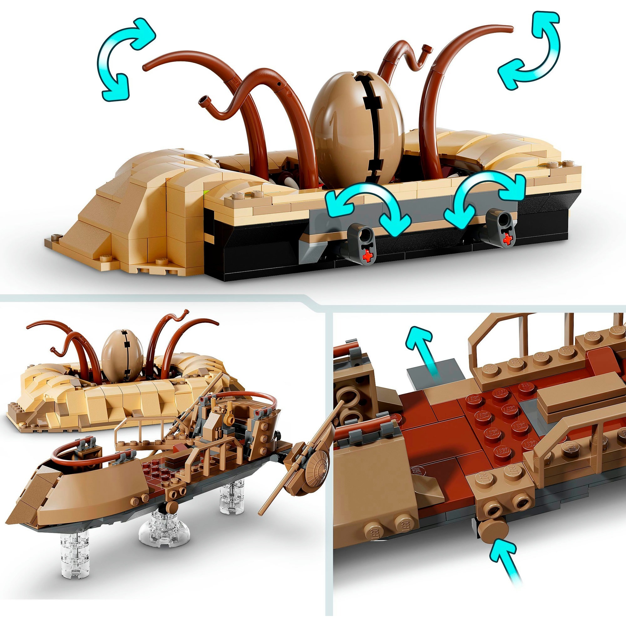LEGO 75396 Star Wars Wüsten-Skiff und Sarlacc-Grube, Konstruktionsspielzeug