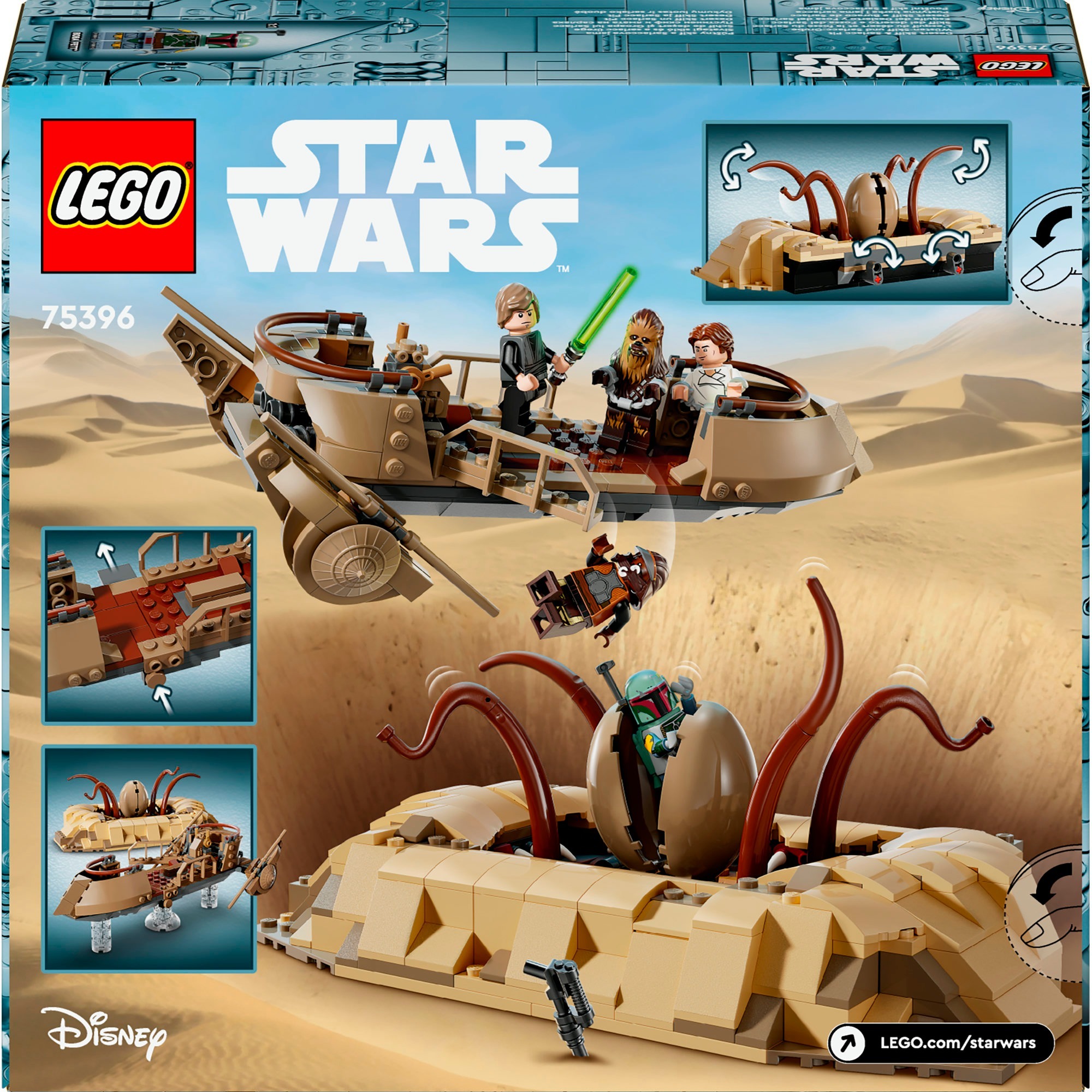 LEGO 75396 Star Wars Wüsten-Skiff und Sarlacc-Grube, Konstruktionsspielzeug
