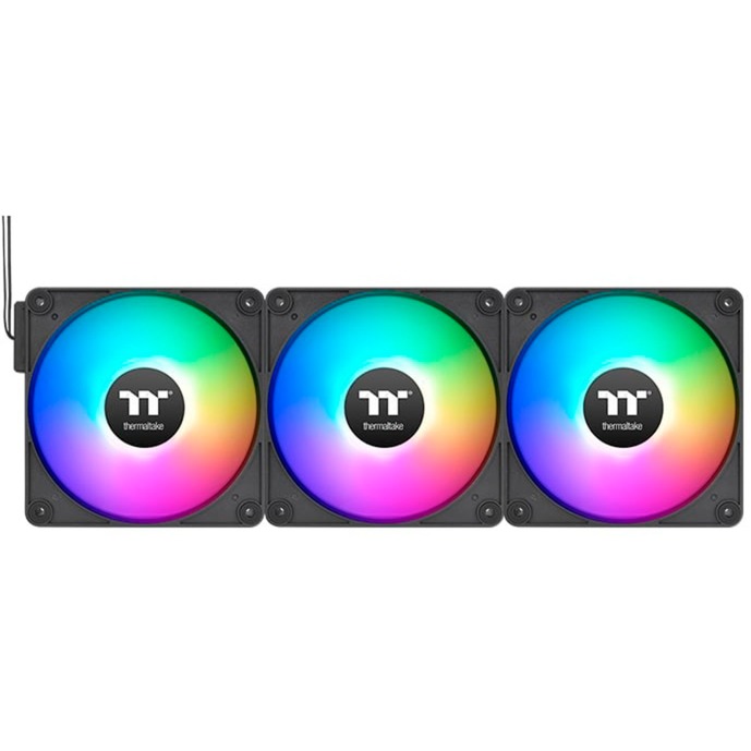 Thermaltake CT140 EX Reverse ARGB Sync PC Cooling Fan, Gehäuselüfter schwarz, 3er Pack, 140 mm
