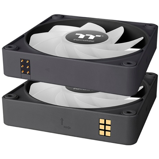 Thermaltake CT140 EX Reverse ARGB Sync PC Cooling Fan, Gehäuselüfter schwarz, 3er Pack, 140 mm