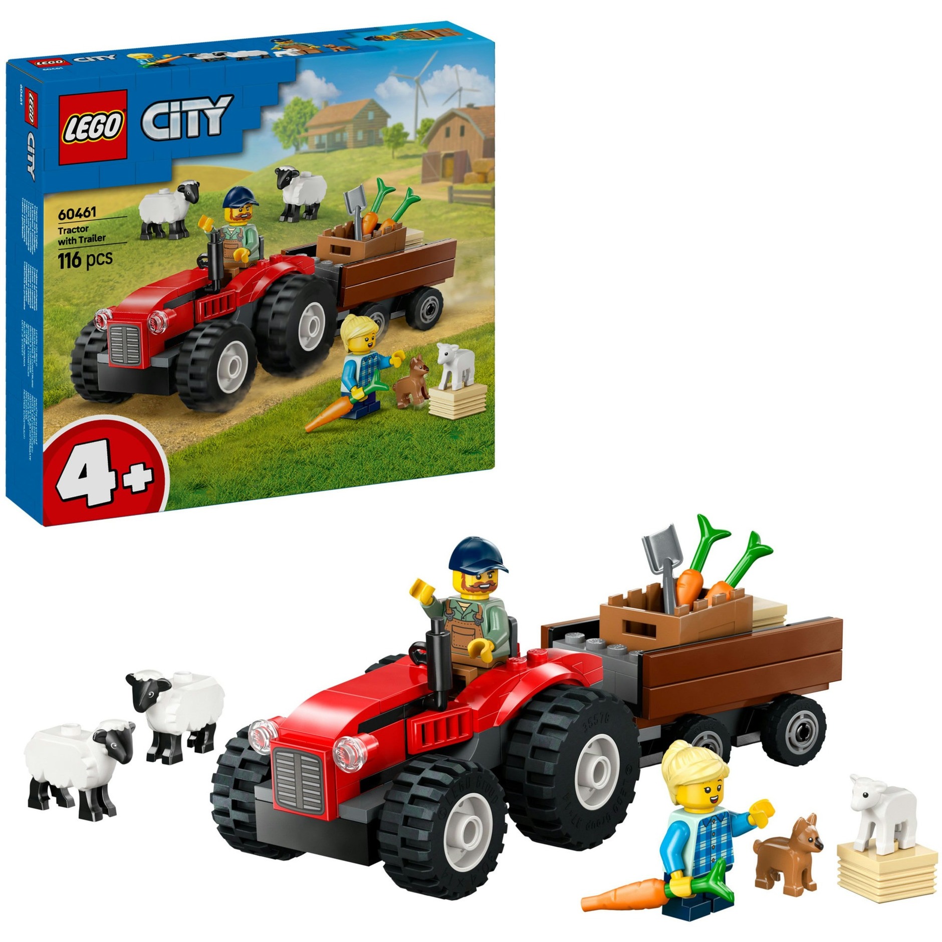 LEGO 60461 City Traktor mit Anhänger, Konstruktionsspielzeug