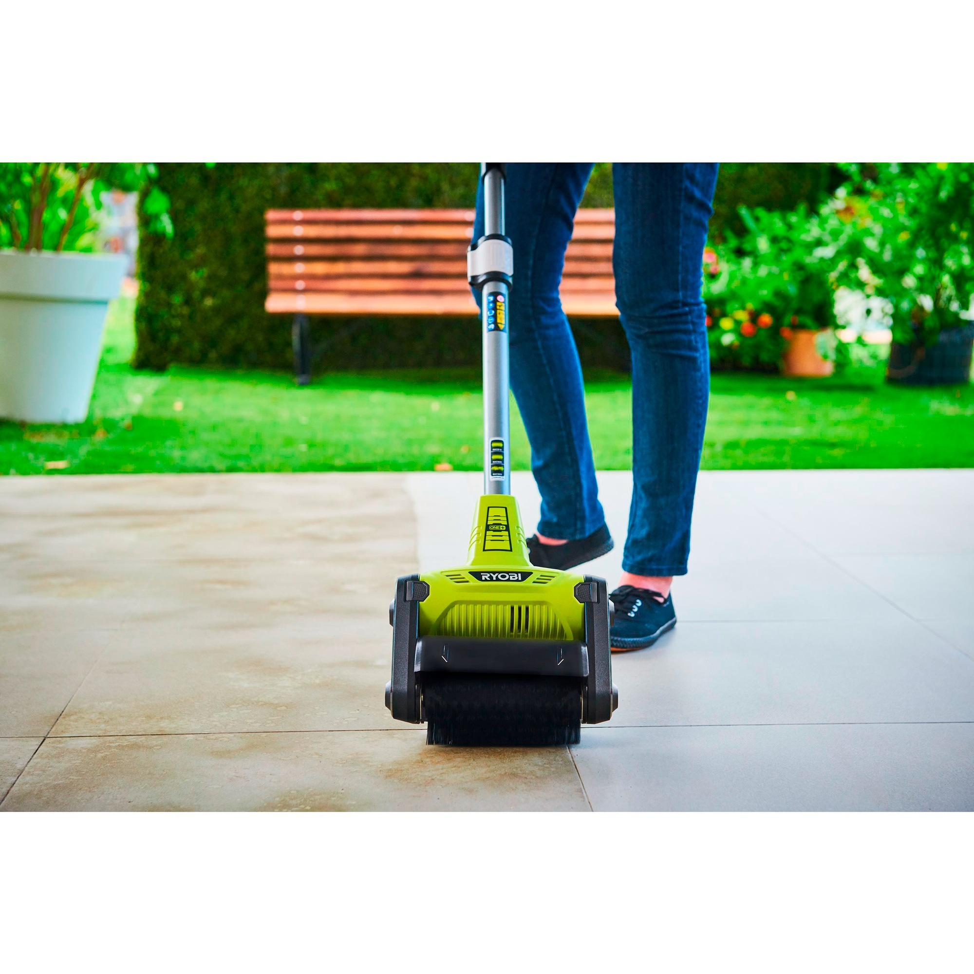 Ryobi Akku-Oberflächenreiniger RY18PCB-0, 18Volt, Hartbodenreiniger grün/schwarz, ohne Akku und Ladegerät