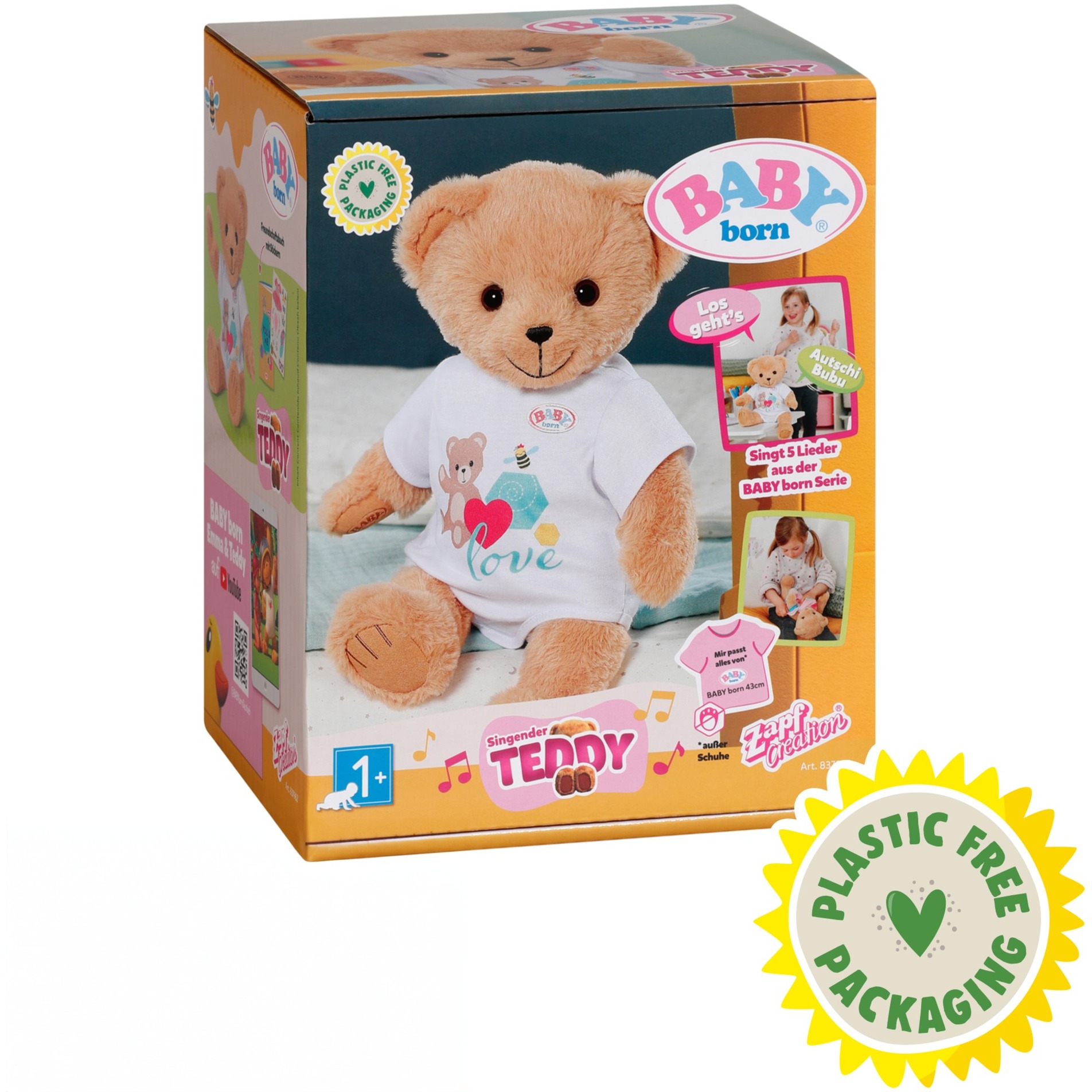 ZAPF Creation BABY born® Singender Teddy Deutsch, Kuscheltier