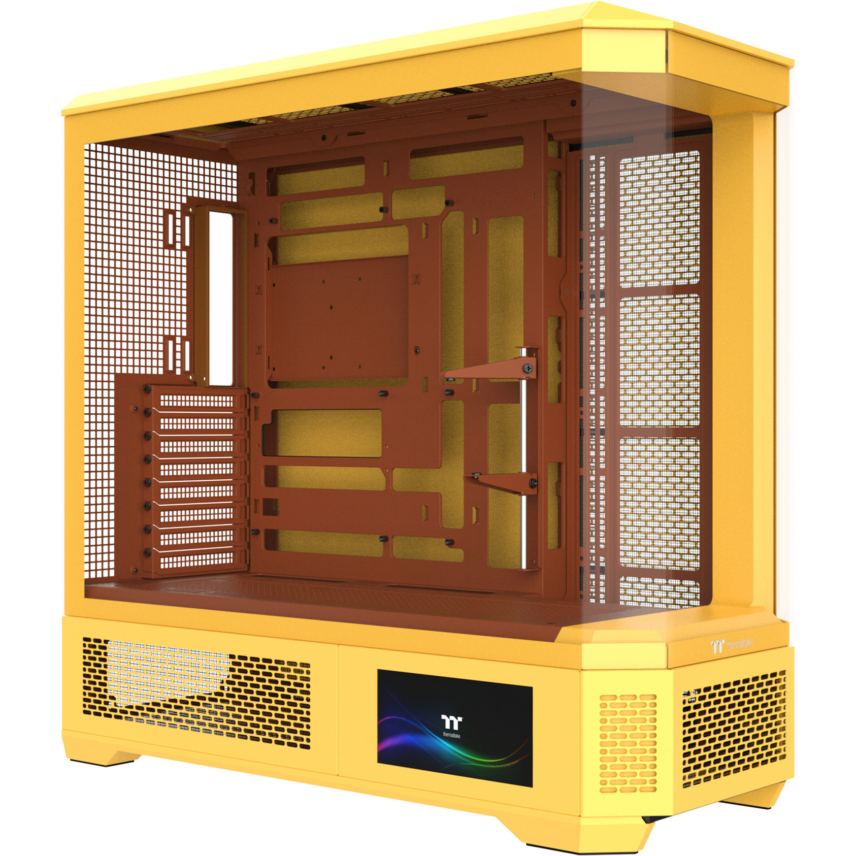 Thermaltake View 600 TG Butter Caramel, Big-Tower-Gehäuse gelb, Tempered Glass