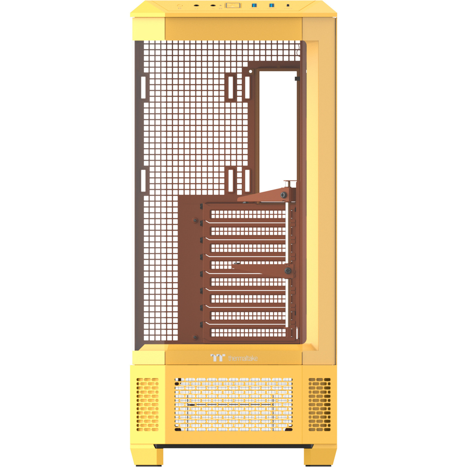 Thermaltake View 600 TG Butter Caramel, Big-Tower-Gehäuse gelb, Tempered Glass