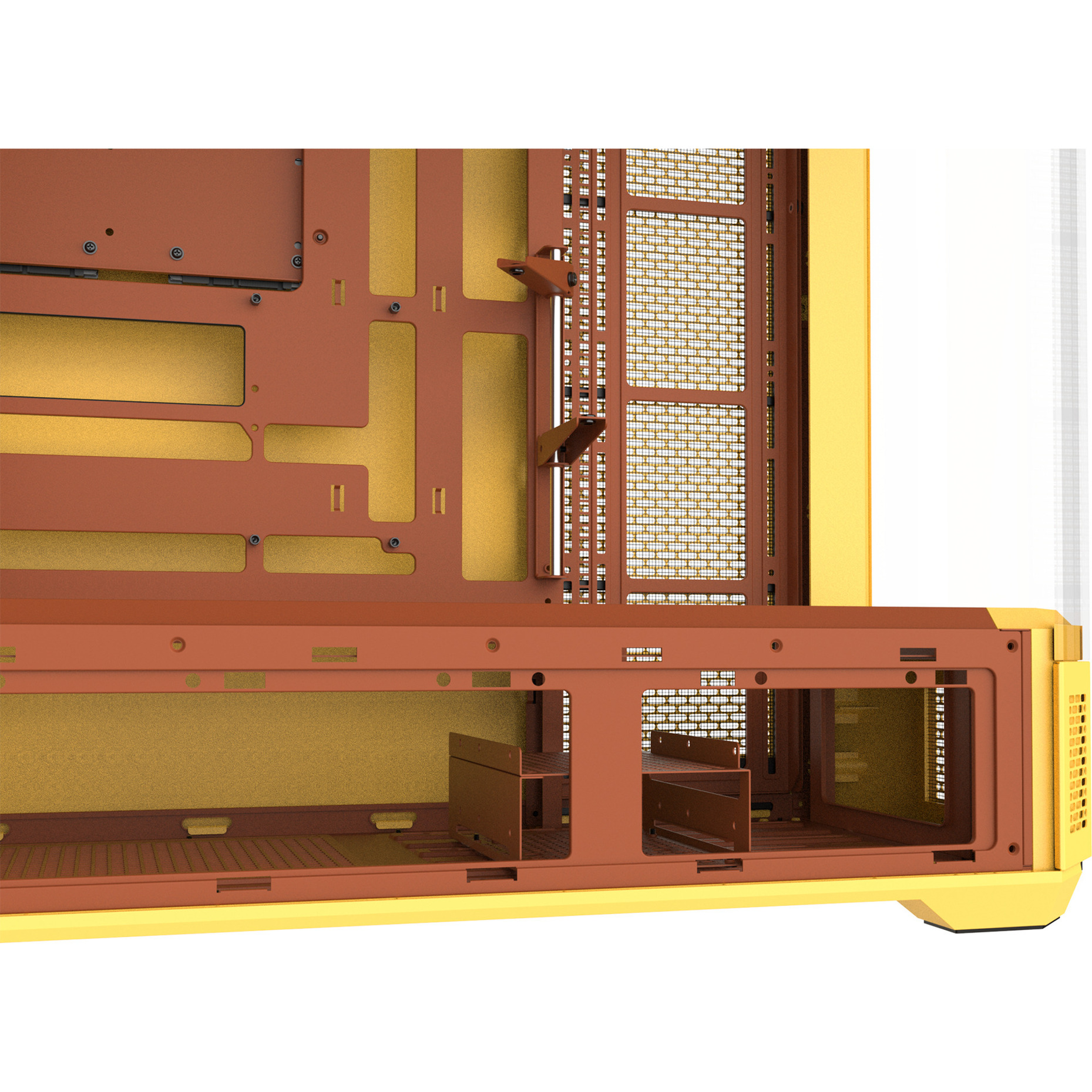 Thermaltake View 600 TG Butter Caramel, Big-Tower-Gehäuse gelb, Tempered Glass