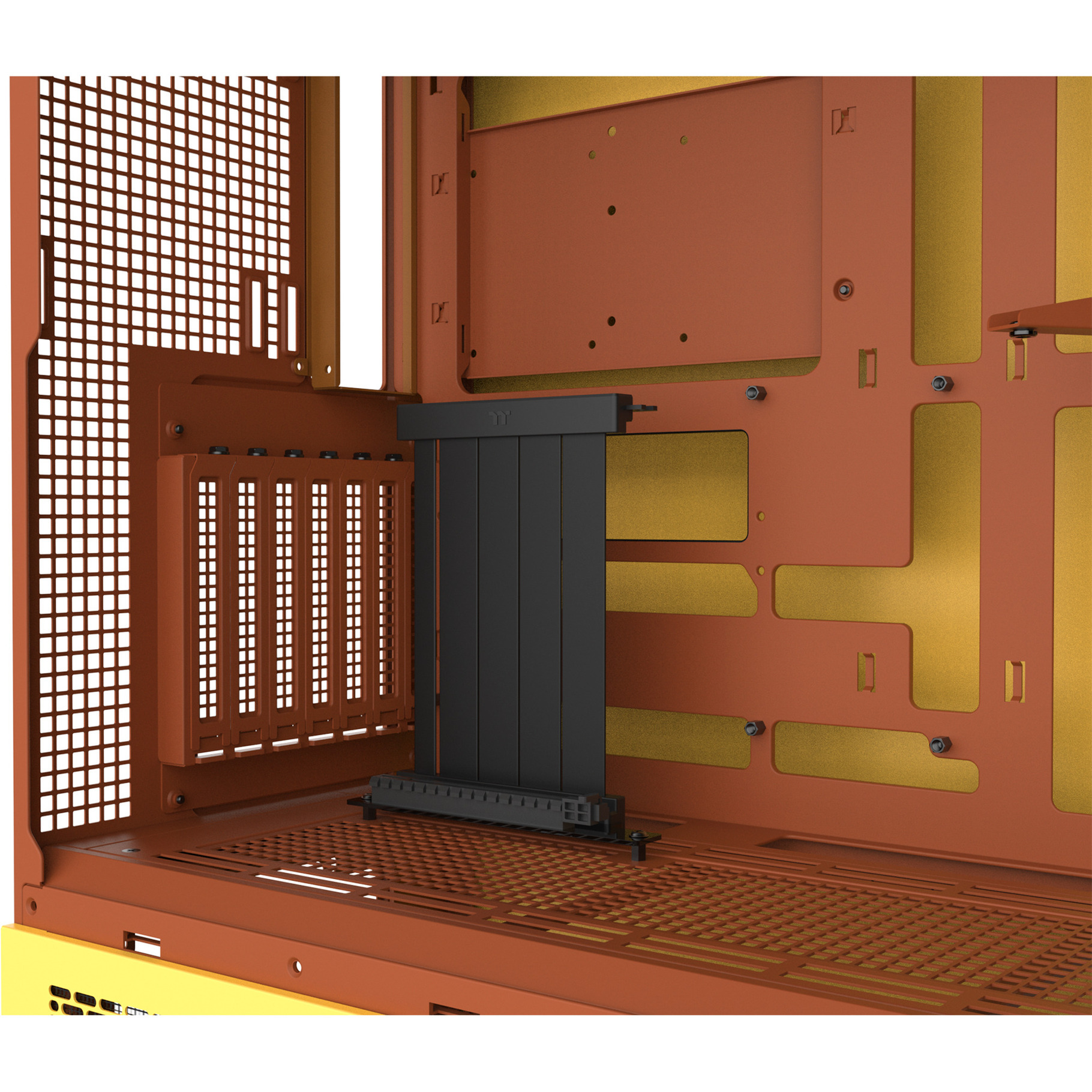 Thermaltake View 600 TG Butter Caramel, Big-Tower-Gehäuse gelb, Tempered Glass