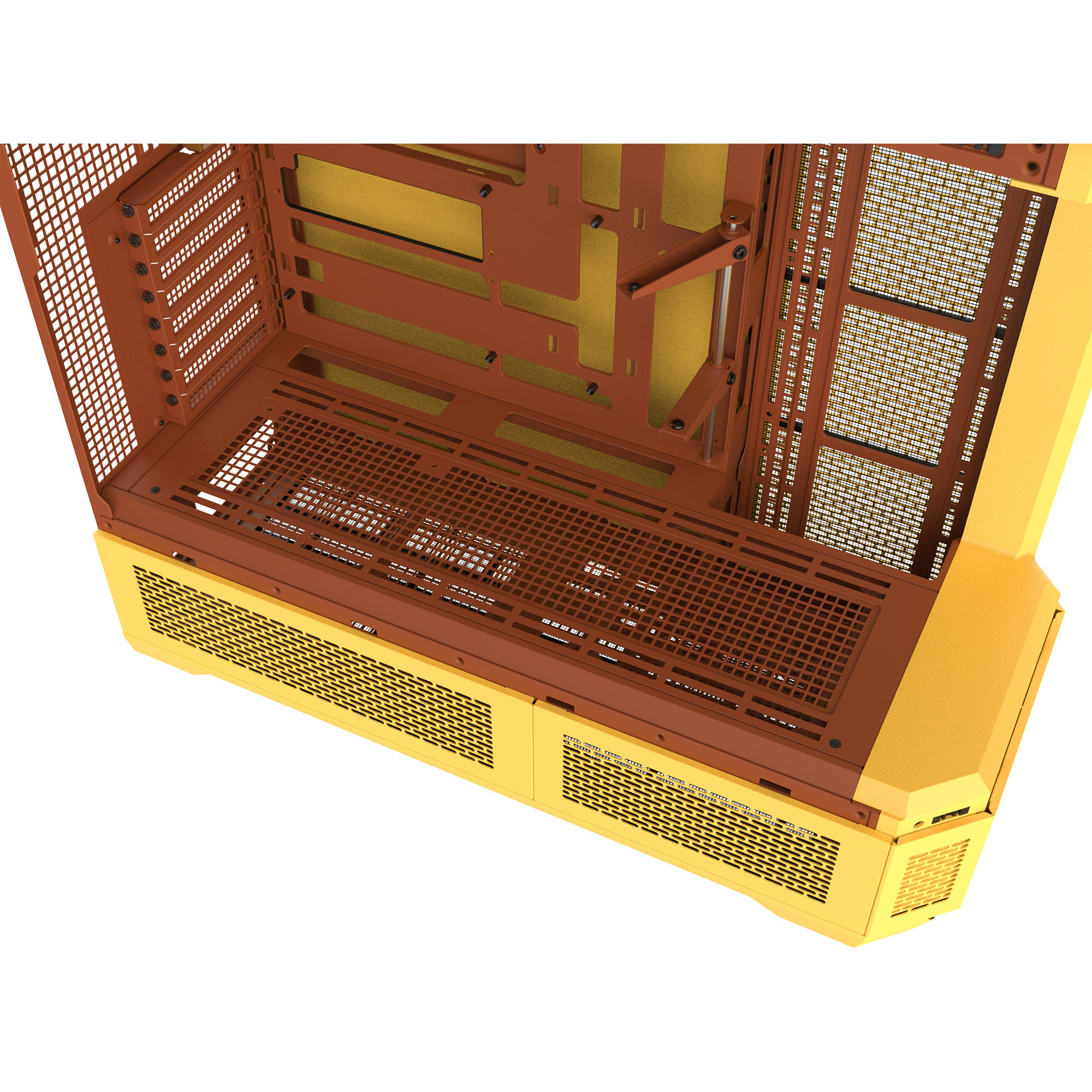 Thermaltake View 600 TG Butter Caramel, Big-Tower-Gehäuse gelb, Tempered Glass