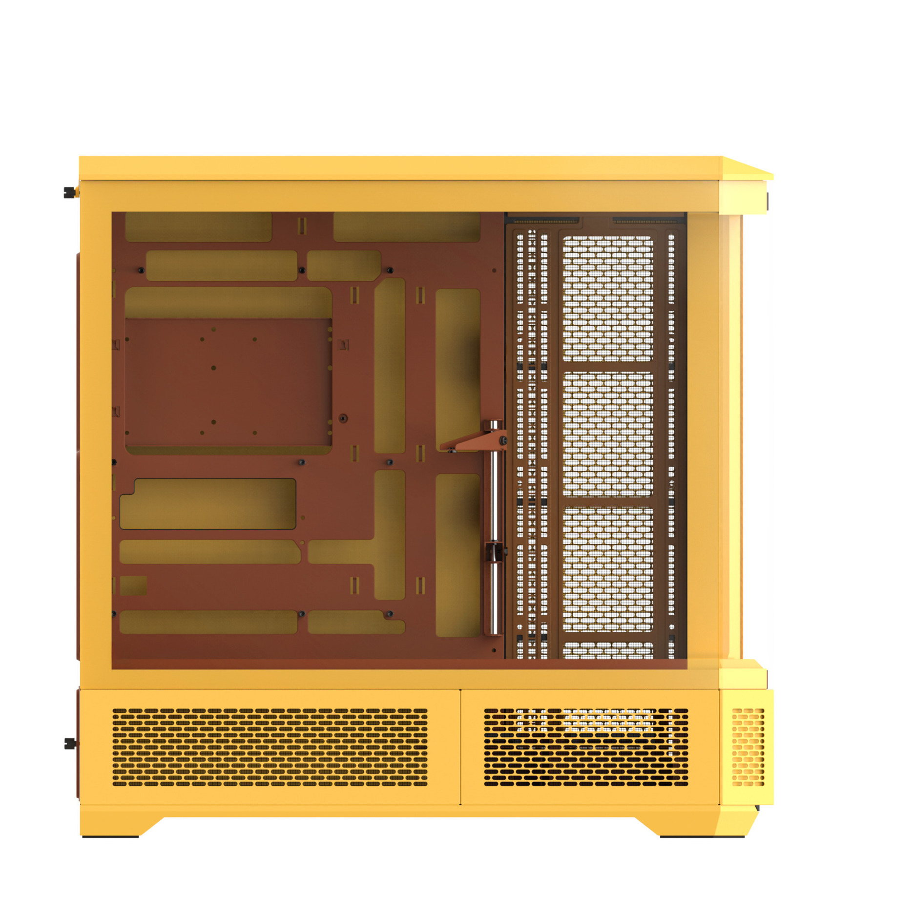 Thermaltake View 600 TG Butter Caramel, Big-Tower-Gehäuse gelb, Tempered Glass