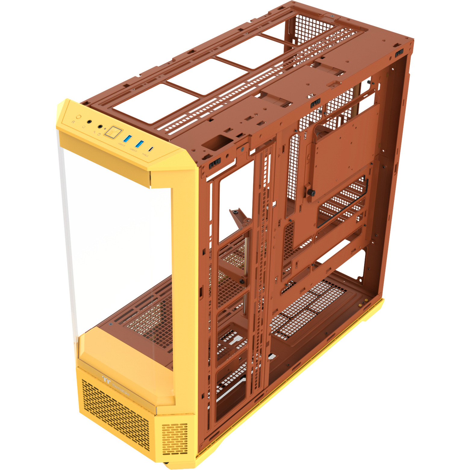Thermaltake View 600 TG Butter Caramel, Big-Tower-Gehäuse gelb, Tempered Glass
