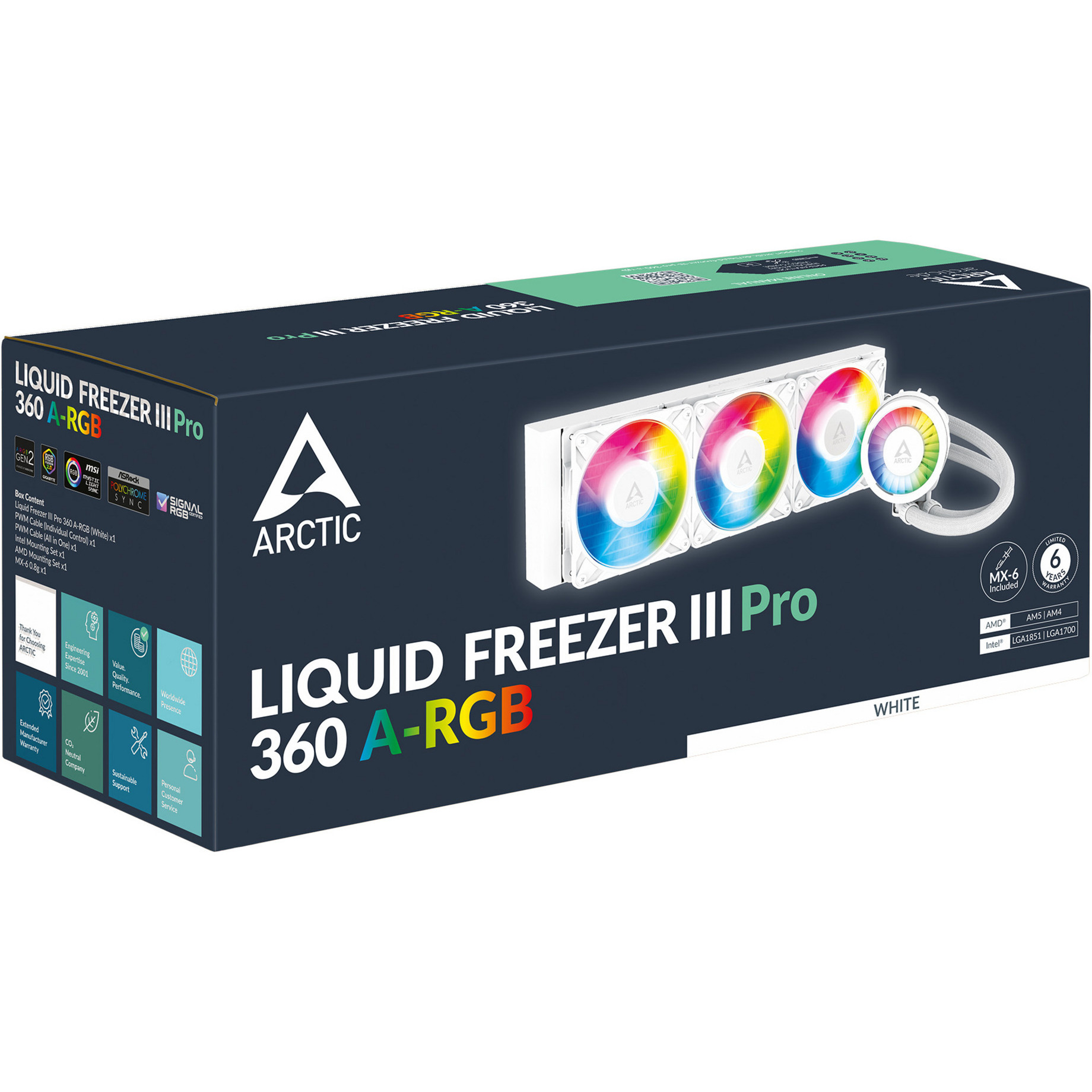 ARCTIC Liquid Freezer III Pro 360 A-RGB, Wasserkühlung weiß
