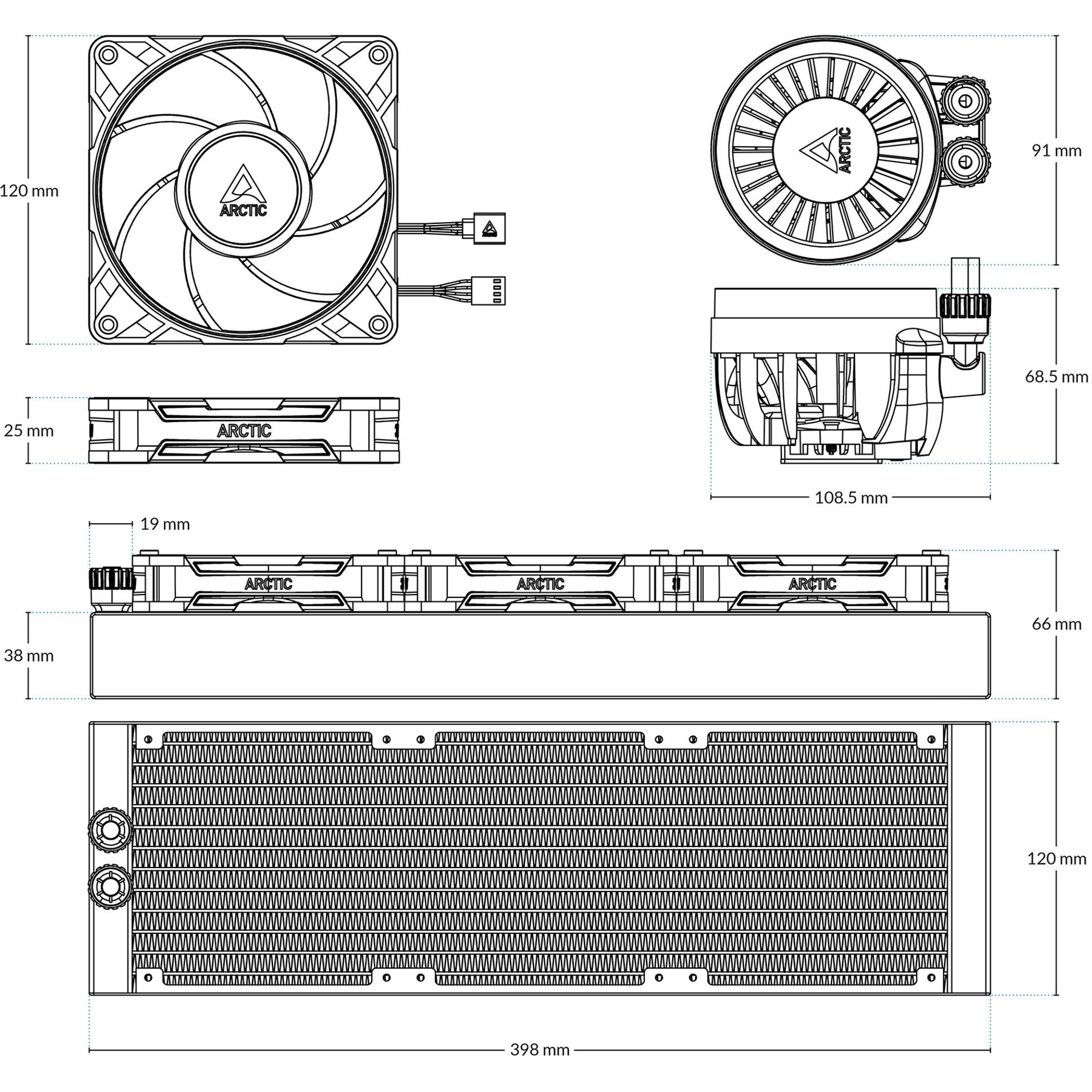 ARCTIC Liquid Freezer III Pro 360 A-RGB, Wasserkühlung weiß