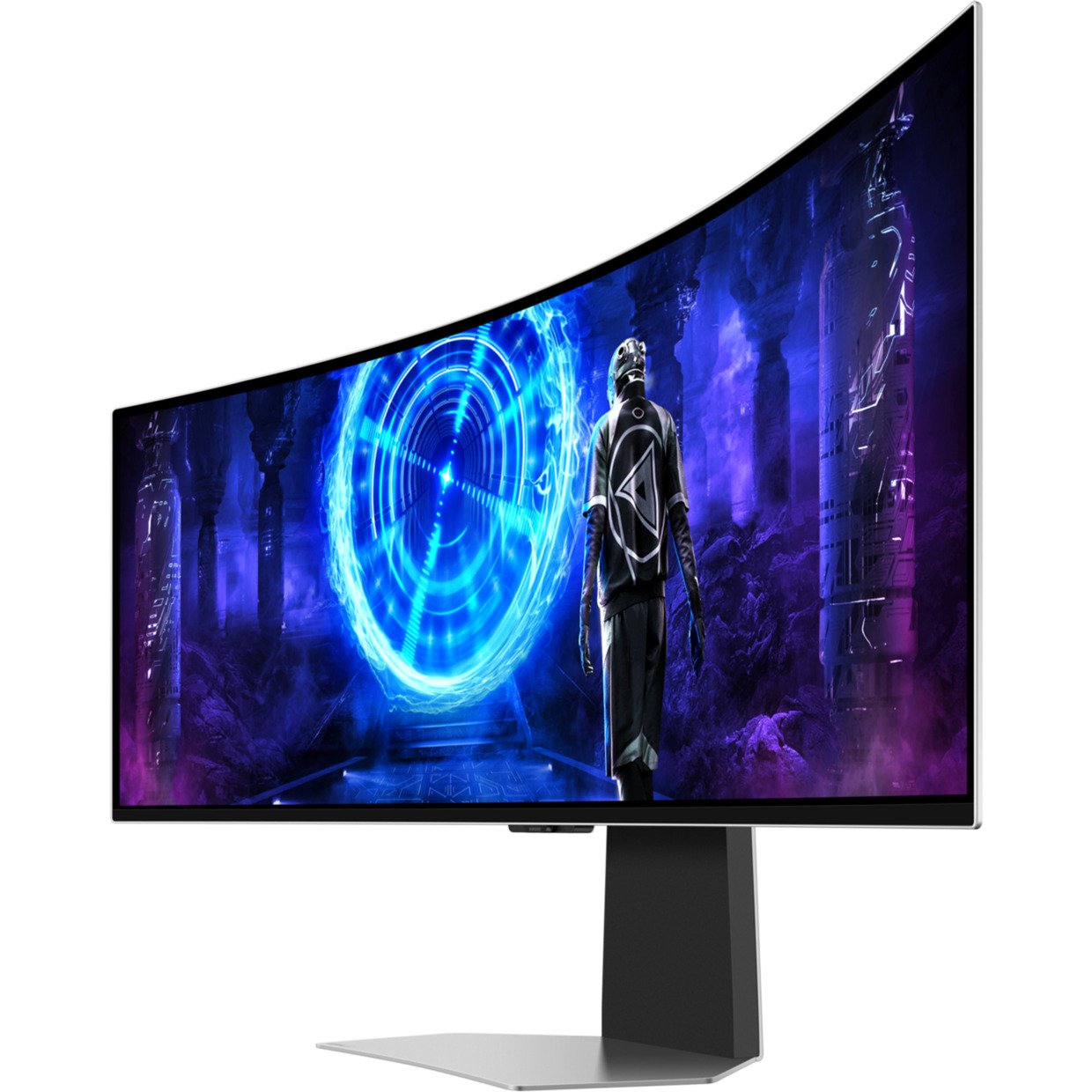 SAMSUNG Odyssey S49DG954SU OLED G95SD, Gaming-Monitor 124 cm (49 Zoll), silber, DQHD, Curved, FreeSync Premium Pro, G-Sync kompatibel, 240Hz Panel