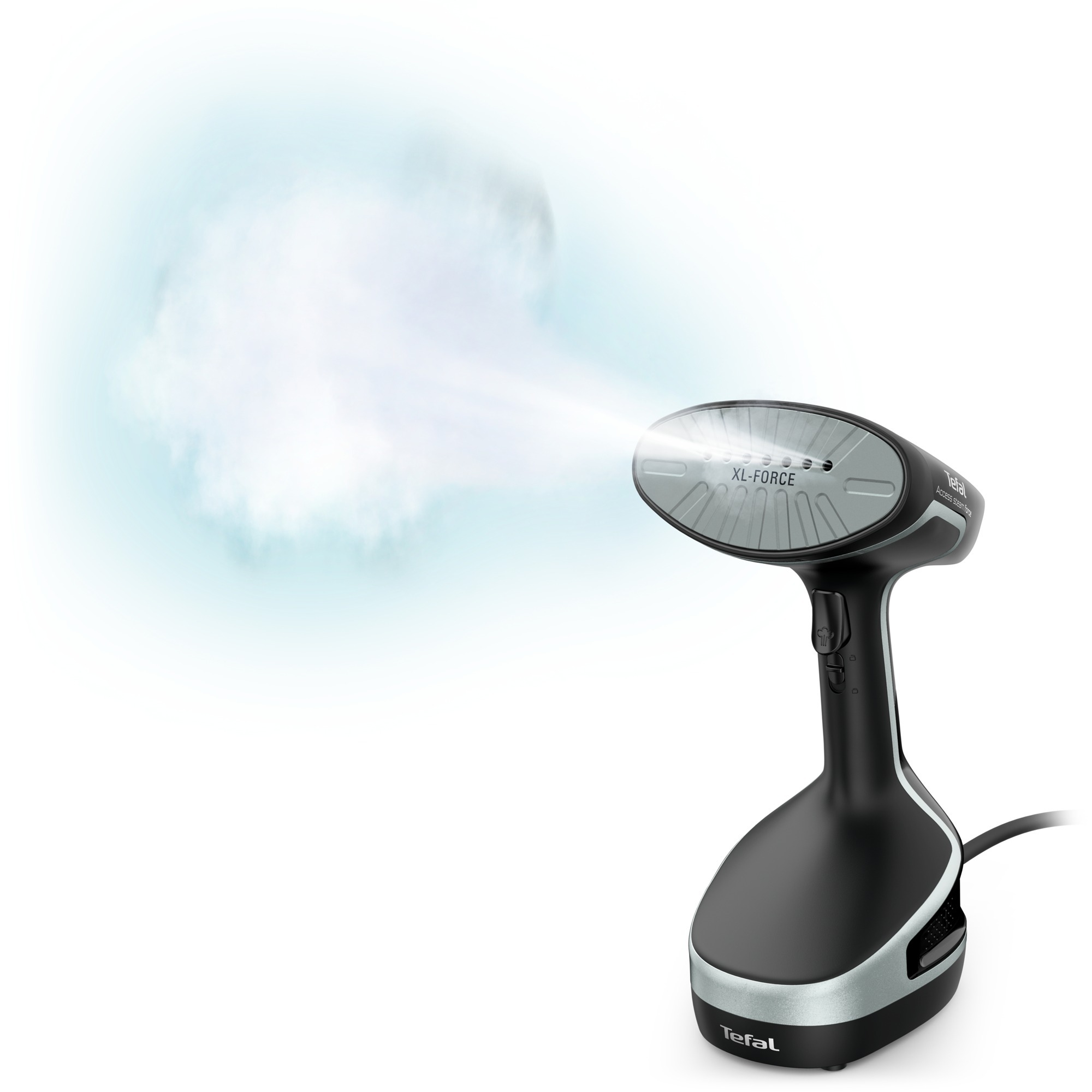 Tefal Access Steam Force Dampfbürste DT8250, Dampfbügeleisen schwarz/silber