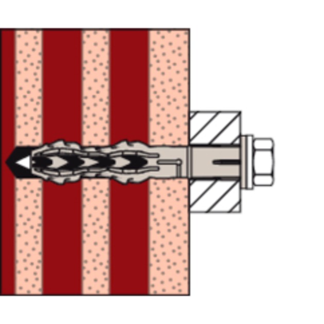 fischer Langschaftdübel SXR 6x60 hellgrau, 100 Stück