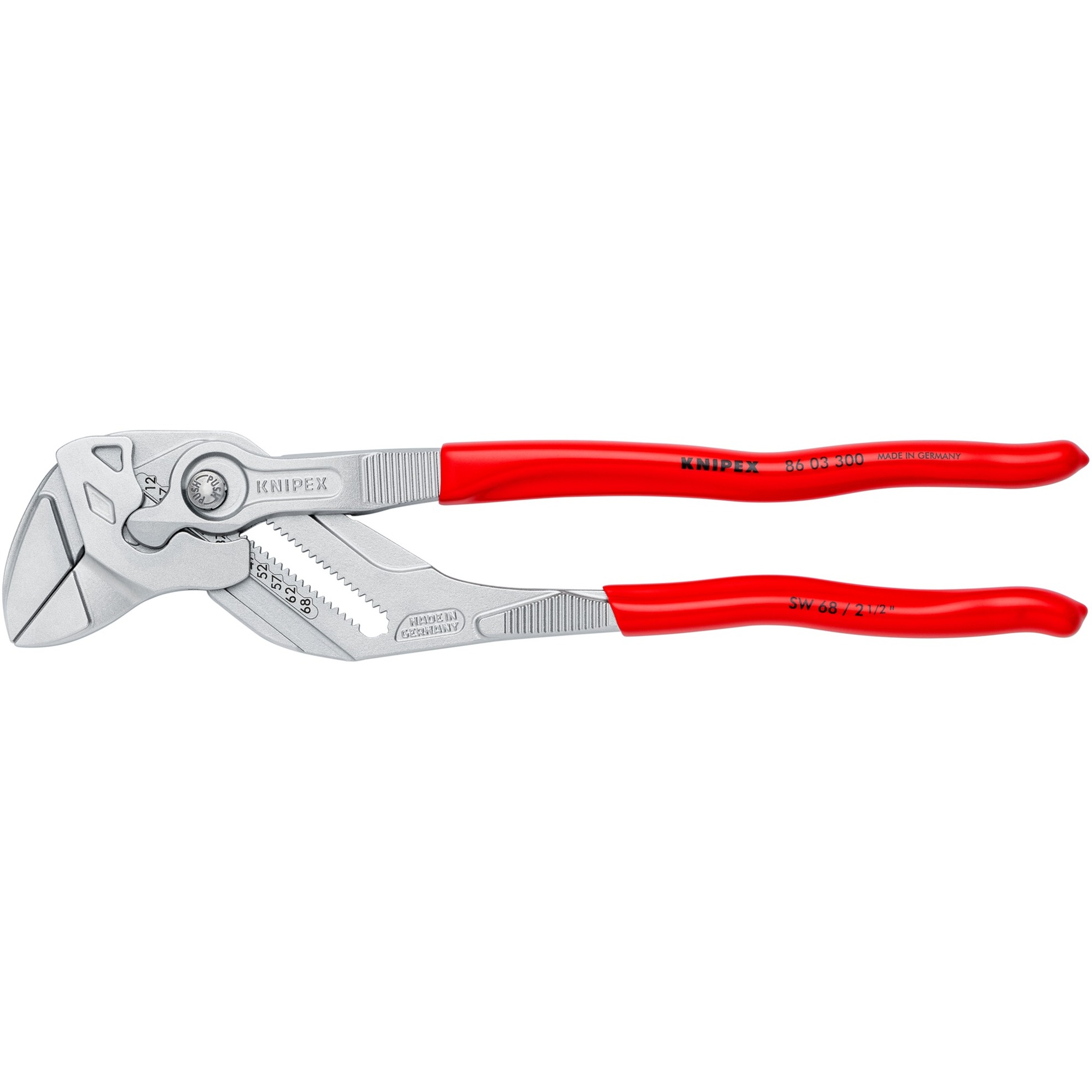 KNIPEX Zangenschlüssel 86 03 300 rot, 10-fach einstellbar