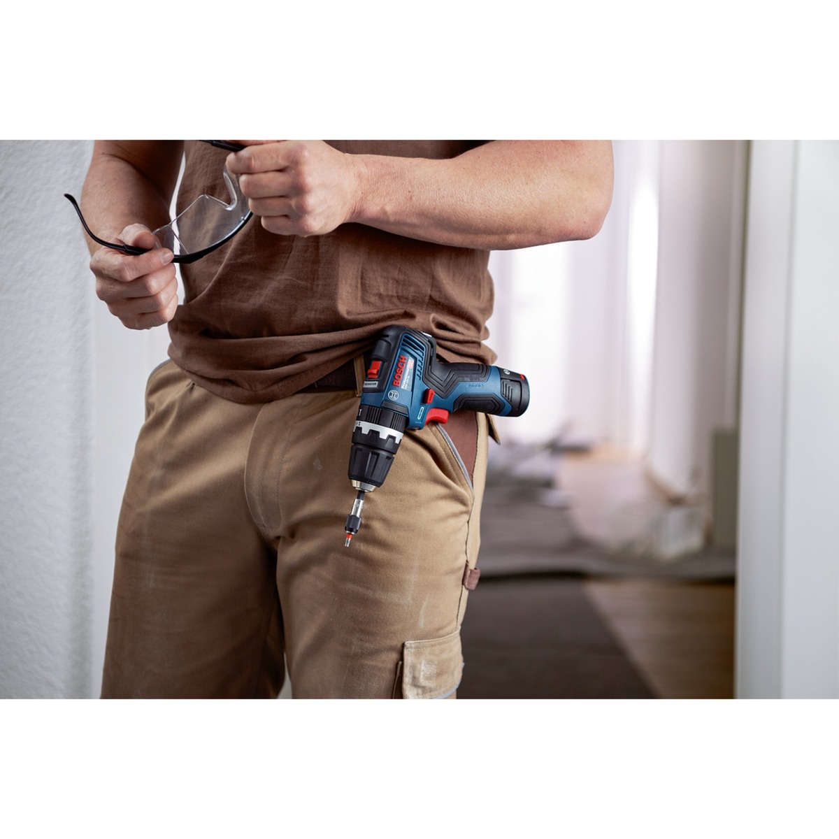Bosch Akku-Schlagbohrschrauber GSB 12V-35 Professional, 12 Volt blau/schwarz, 2x Li-Ionen Akku 3,0Ah, L-BOXX