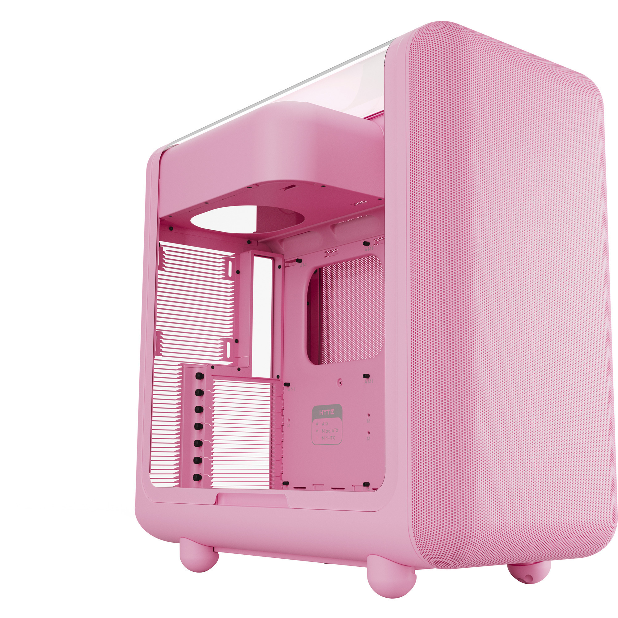 HYTE X50 , Tower-Gehäuse hellrosa, Tempered Glass