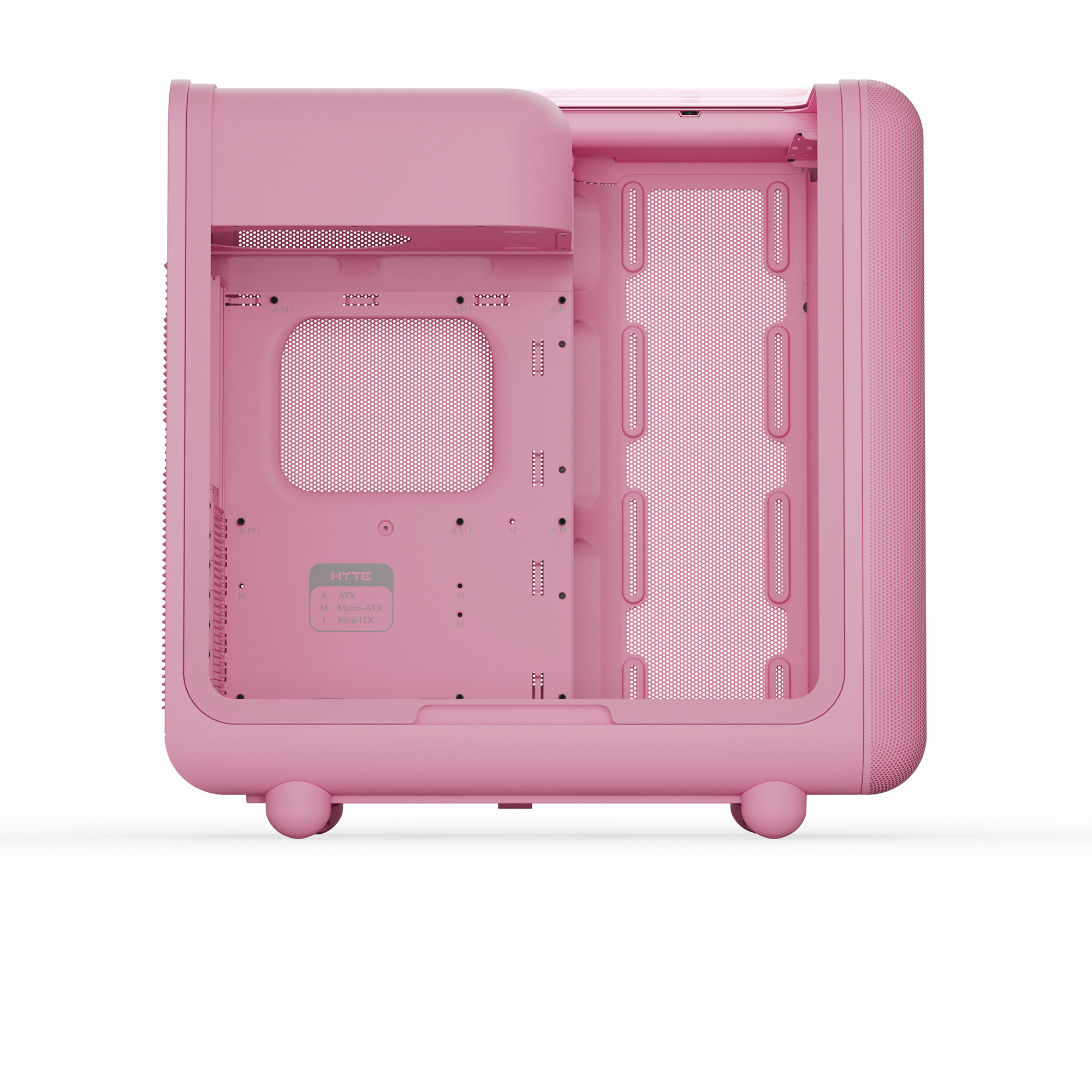 HYTE X50 , Tower-Gehäuse hellrosa, Tempered Glass