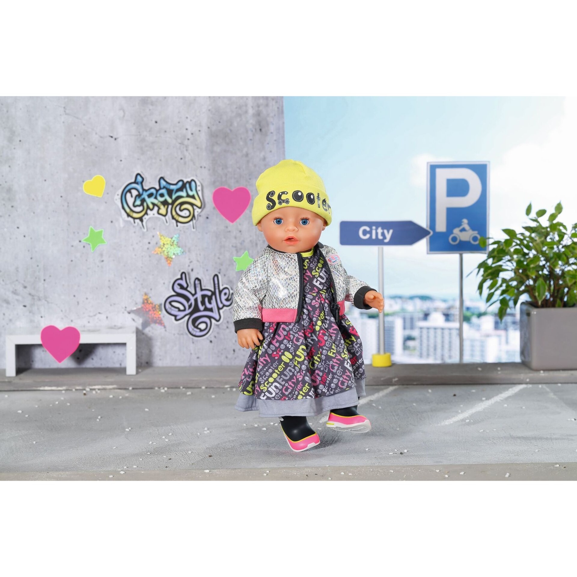 ZAPF Creation BABY born® E-Scooter Outfit 43cm, Puppenzubehör