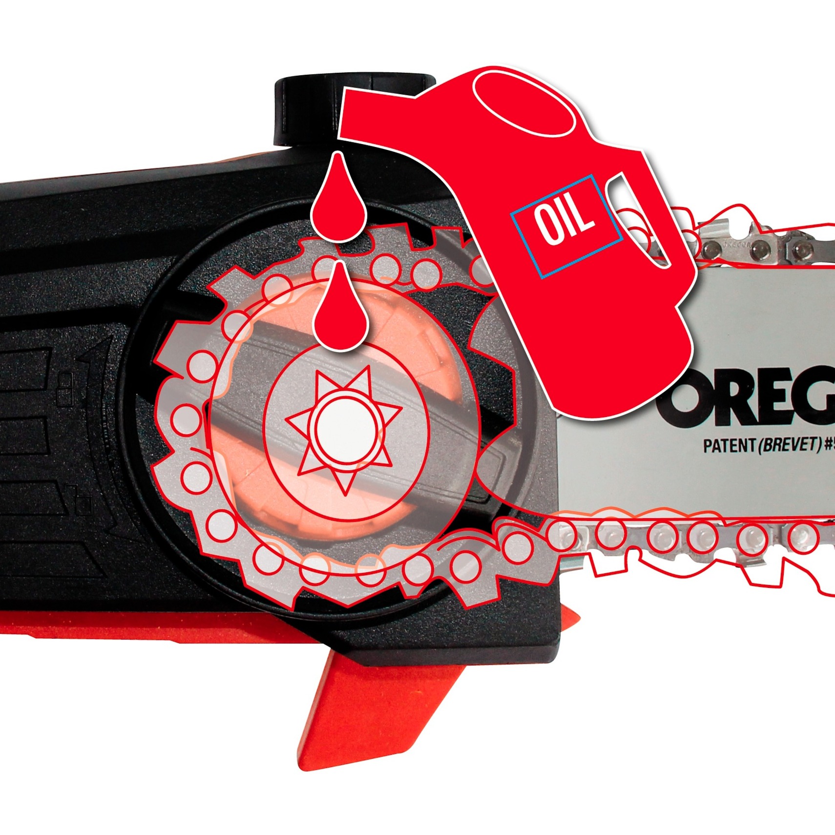 EINHELL Hochentaster für GE-HH 18Li T rot/schwarz, Aufsatz für Akku-Heckenschere