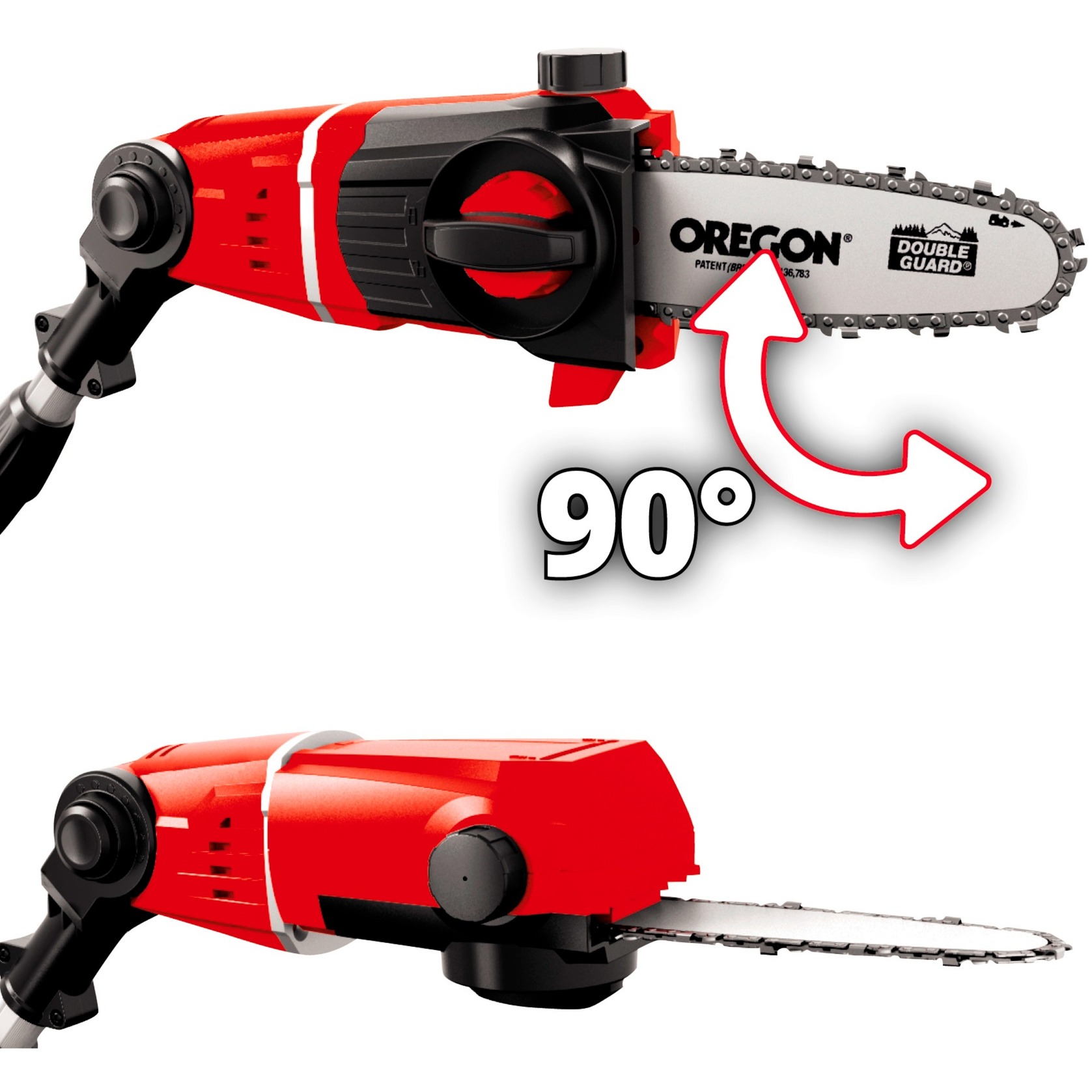 EINHELL Hochentaster für GE-HH 18Li T rot/schwarz, Aufsatz für Akku-Heckenschere