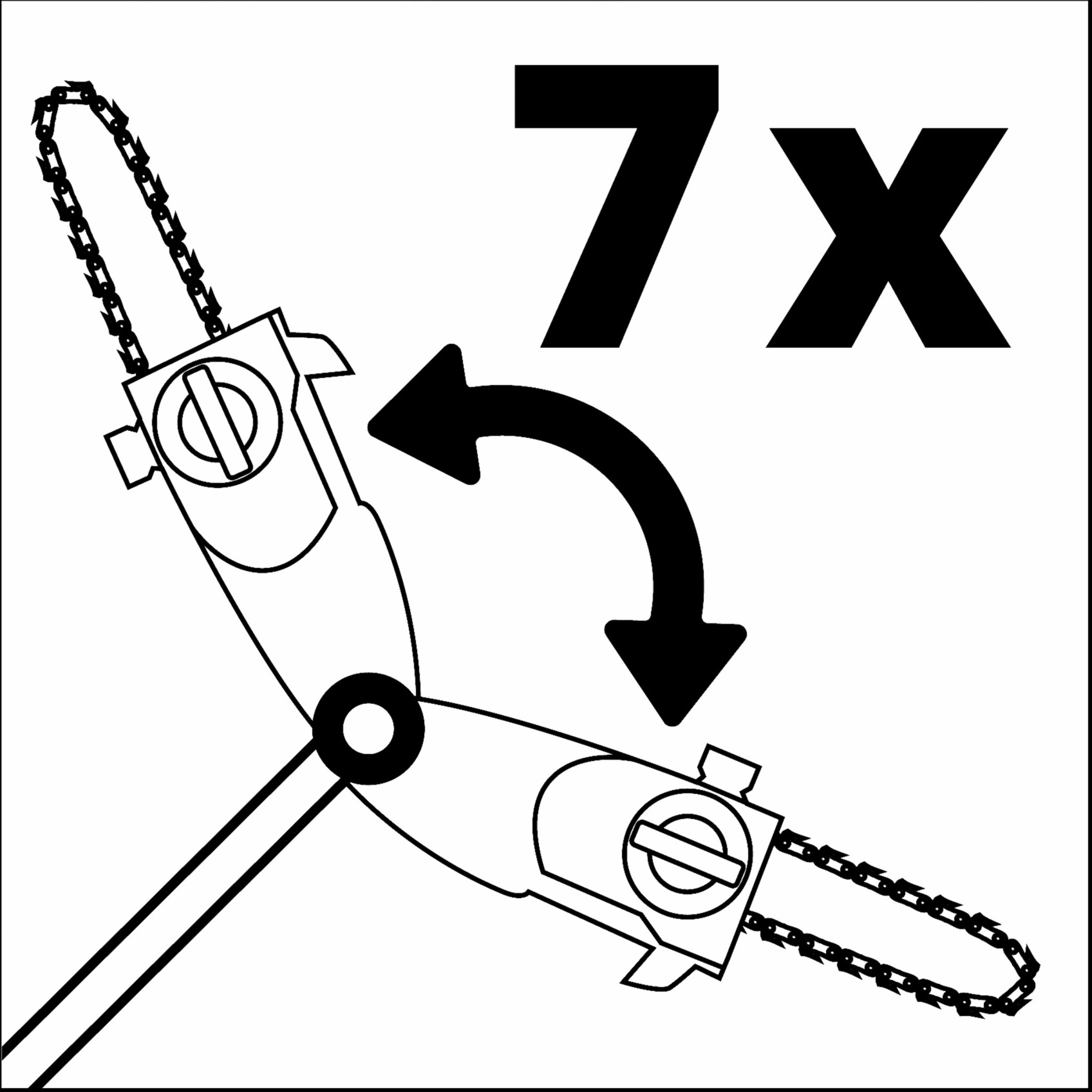 EINHELL Hochentaster für GE-HH 18Li T rot/schwarz, Aufsatz für Akku-Heckenschere