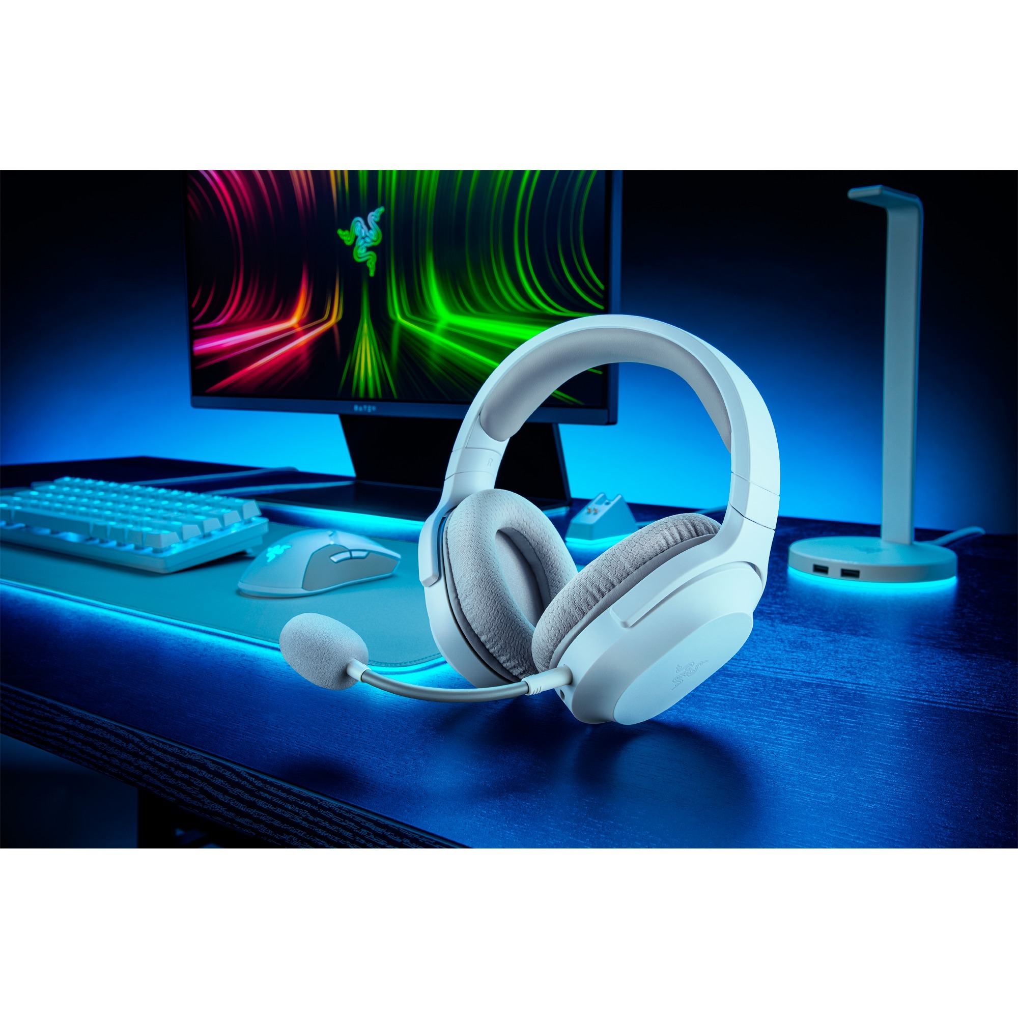 Razer Barracuda X, Gaming-Headset weiß, USB-Dongle, Bluetooth