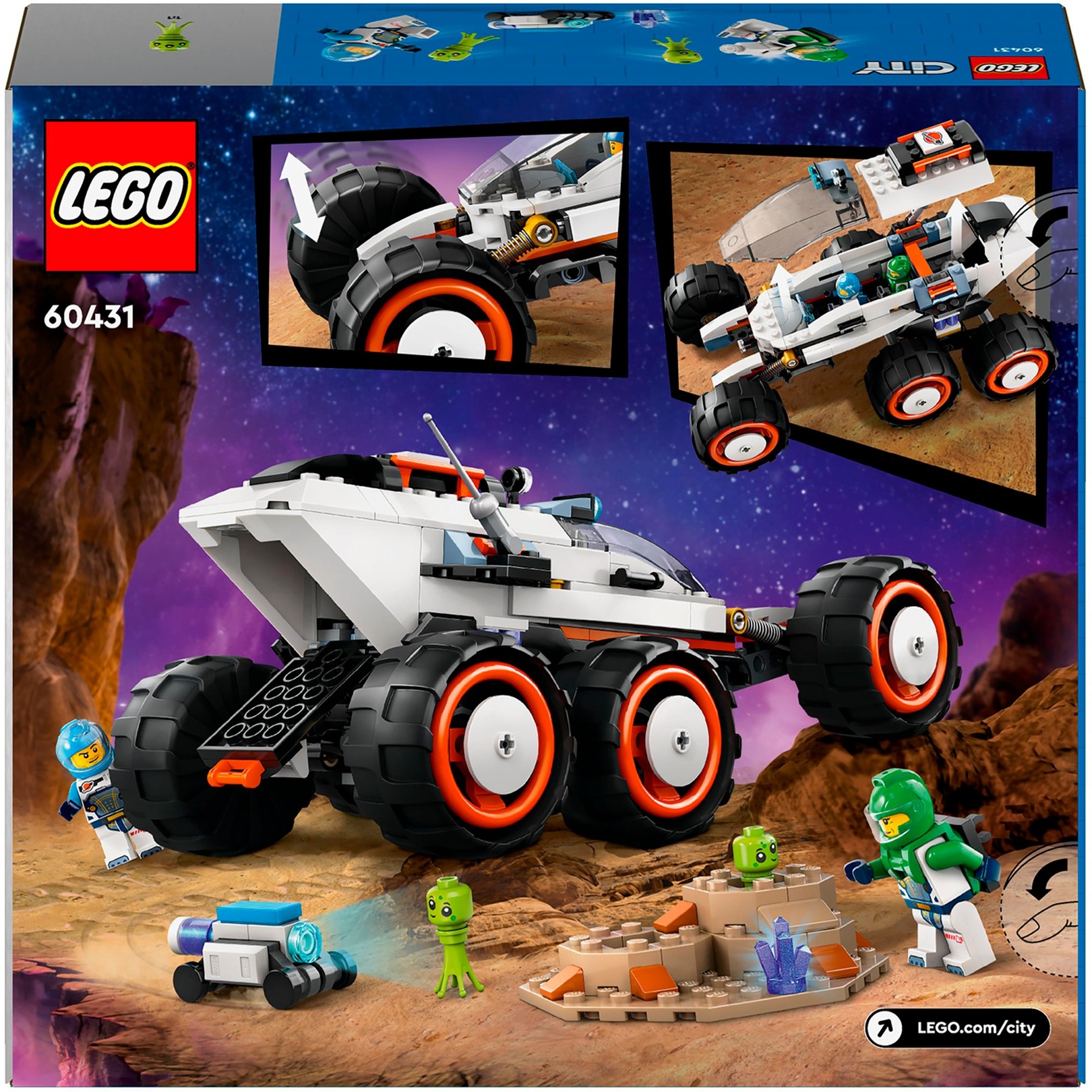 LEGO 60431 City Weltraum-Rover mit Außerirdischen, Konstruktionsspielzeug
