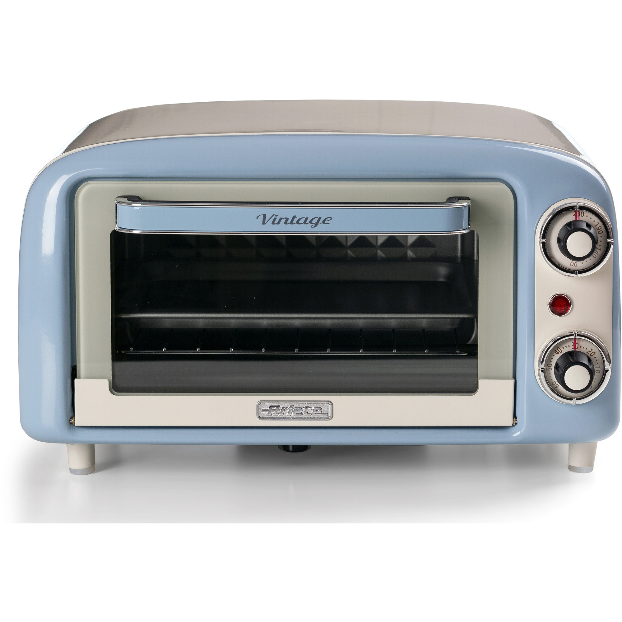 Ariete Mini-Backofen Vintage Blue weiß/hellblau, 800 Watt, 10 Liter