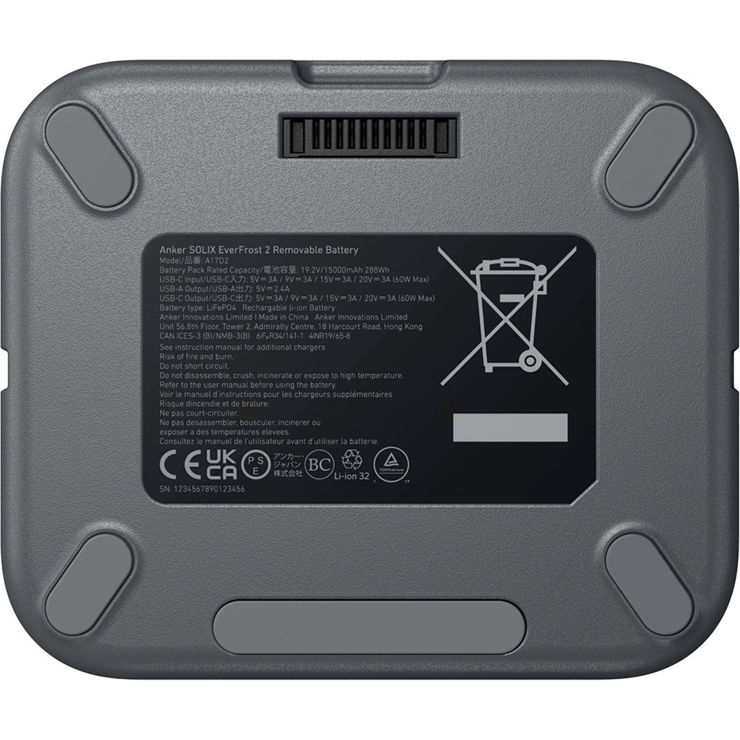 Anker SOLIX EverFrost 2 Akku für Kühlbox  grau, LFP, 288 Wh, für 23L / 40L / 58L Akku-Kühlbox