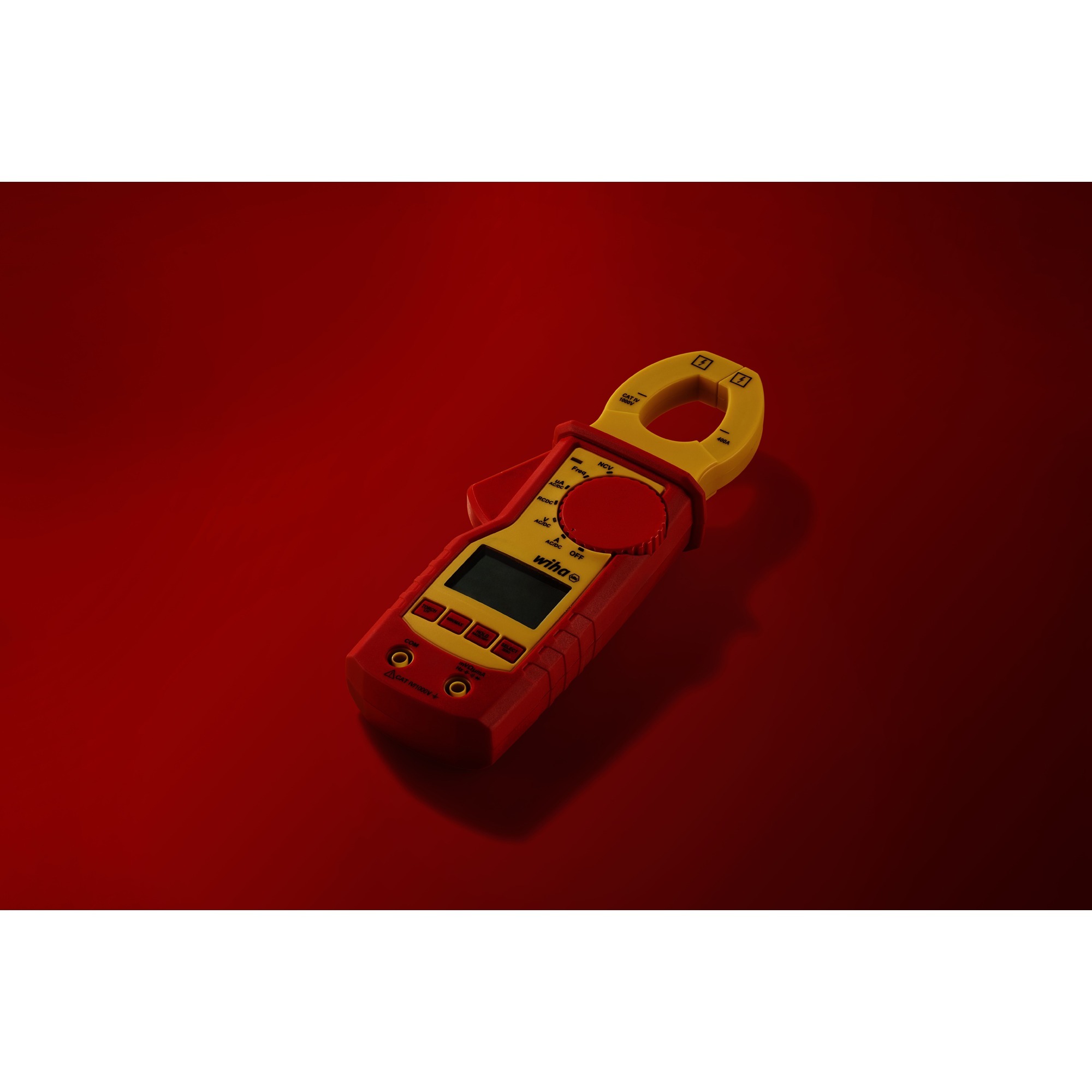 Wiha Strommesszange 45219, bis 1.000 V AC, Messgerät rot/gelb, kontaktlose Einhandprüfung