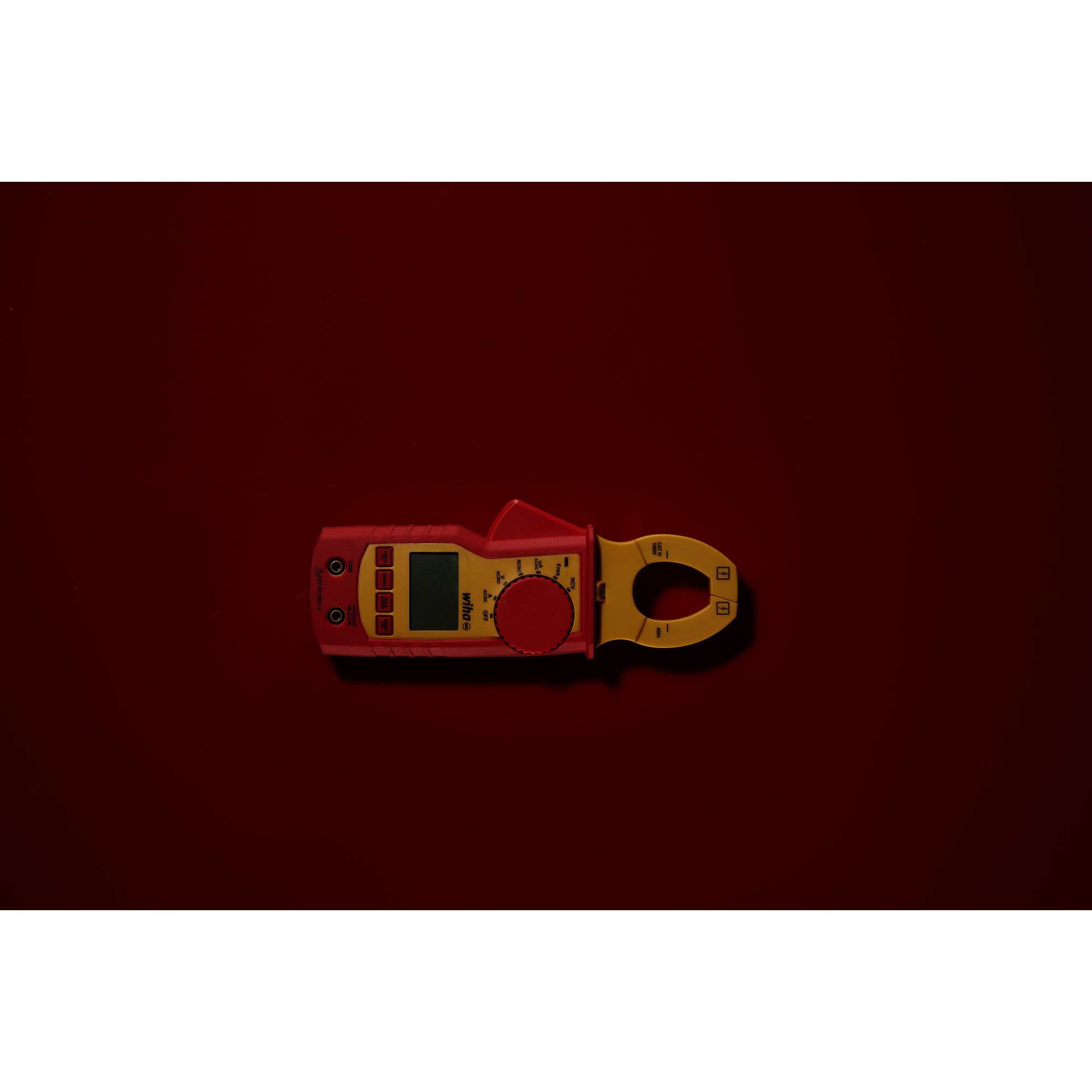 Wiha Strommesszange 45219, bis 1.000 V AC, Messgerät rot/gelb, kontaktlose Einhandprüfung