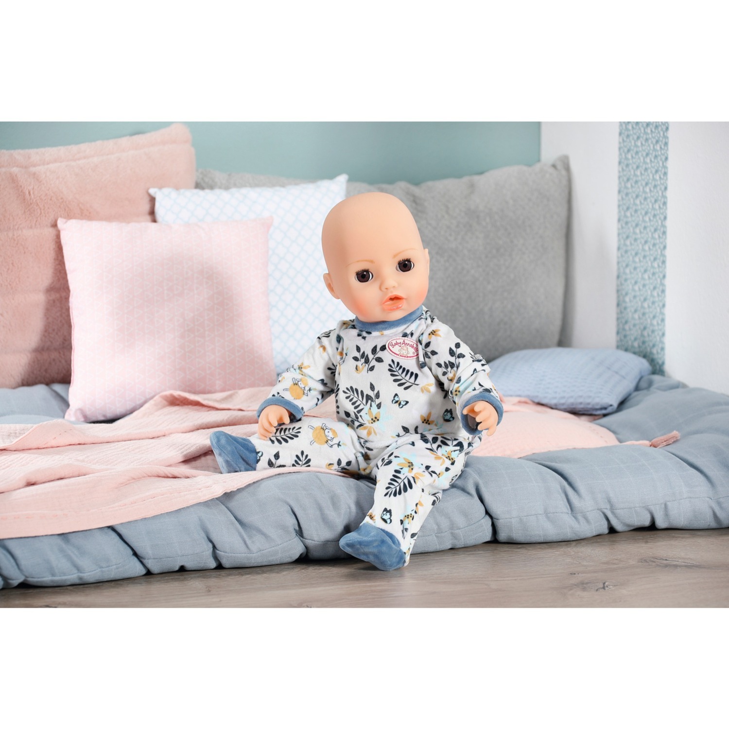 ZAPF Creation Baby Annabell® Strampler blau Blätter 43cm, Puppenzubehör