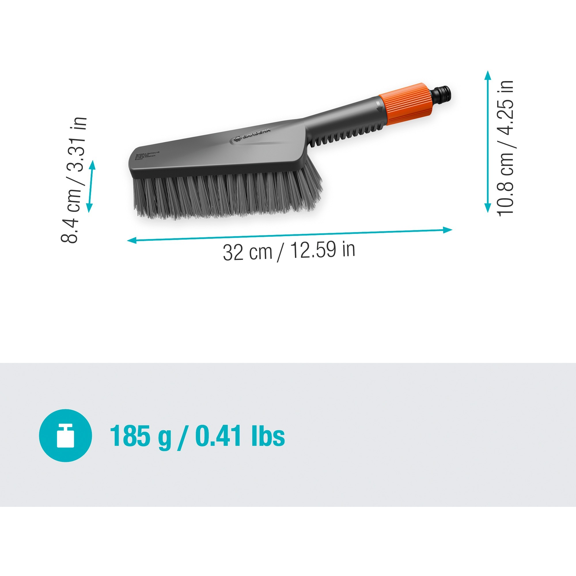 GARDENA Cleansystem Handbürste M soft, Waschbürste grau